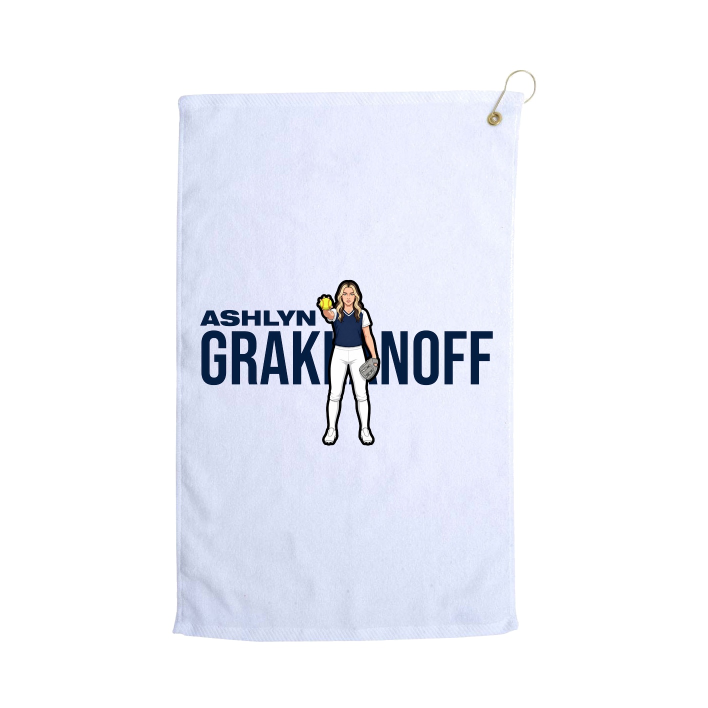 Golf Towel — Player Name in White