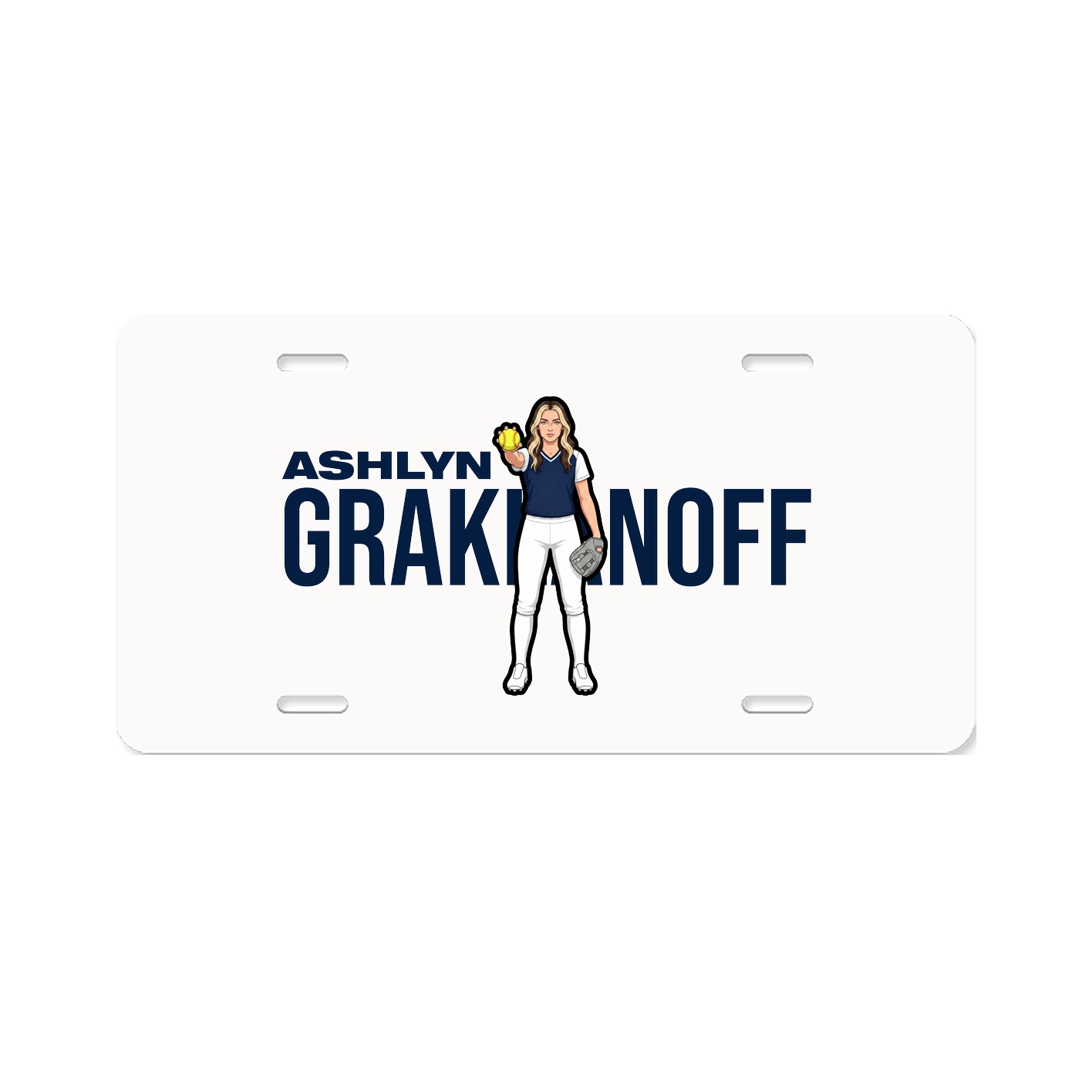 License Plate — Player Name in Classic