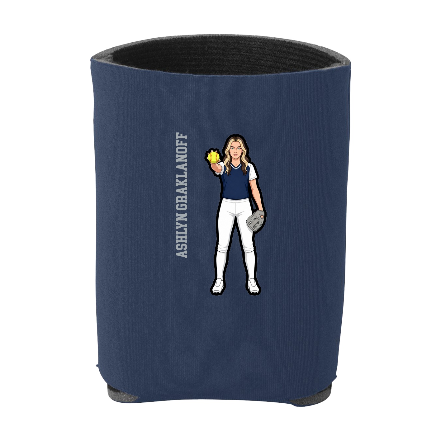 Can Holder — Name Vertical in Navy