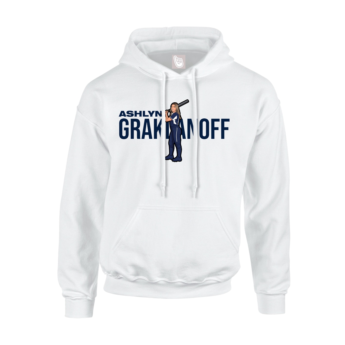 Youth Hoodie — Player Name in White
