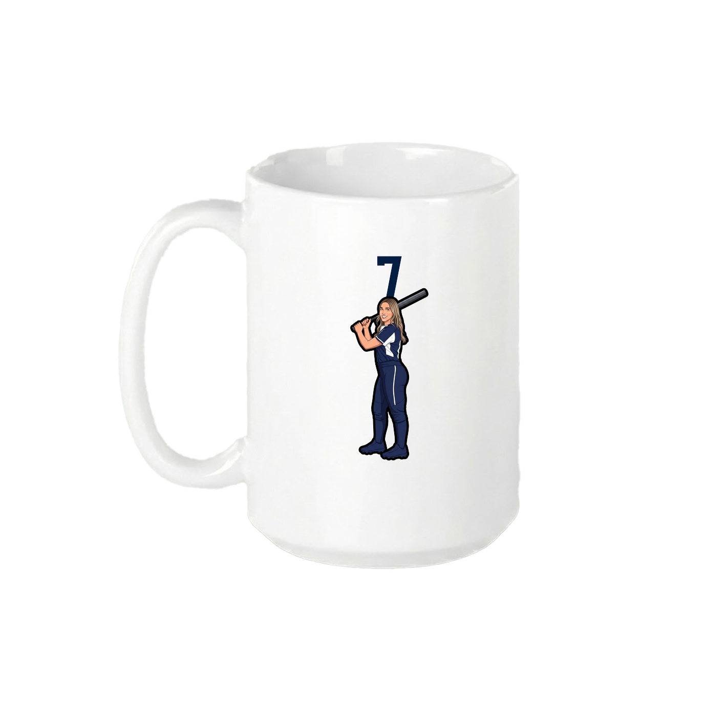 15oz Coffee Mug — Number Top in White