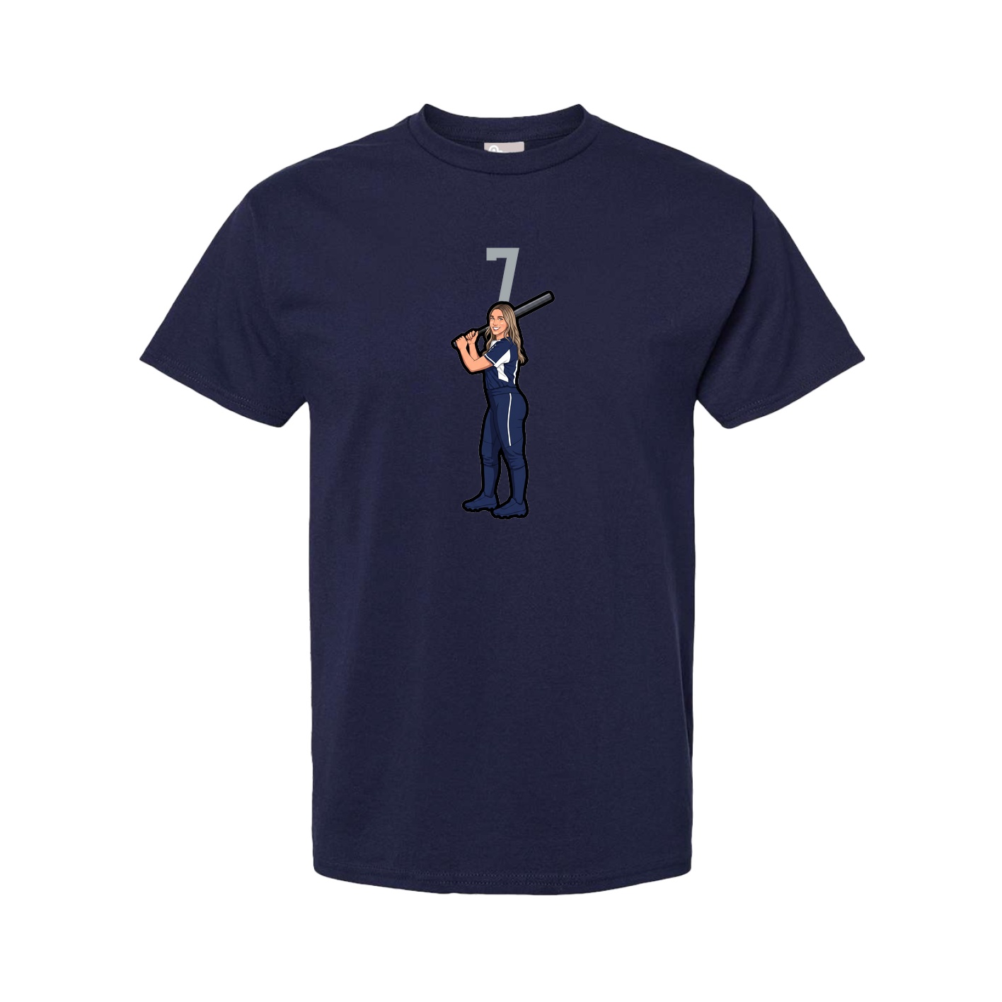 Tee — Number Top in Navy