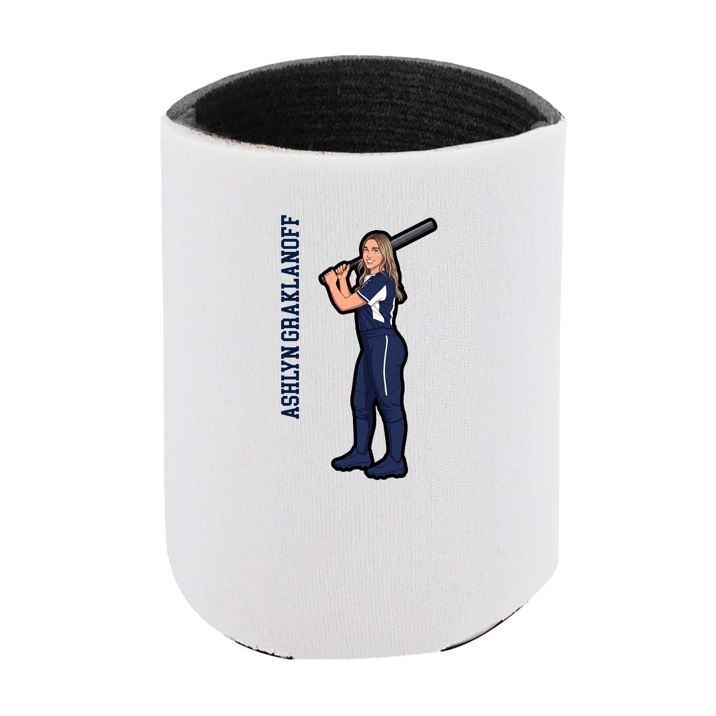 Can Holder — Name Vertical in White