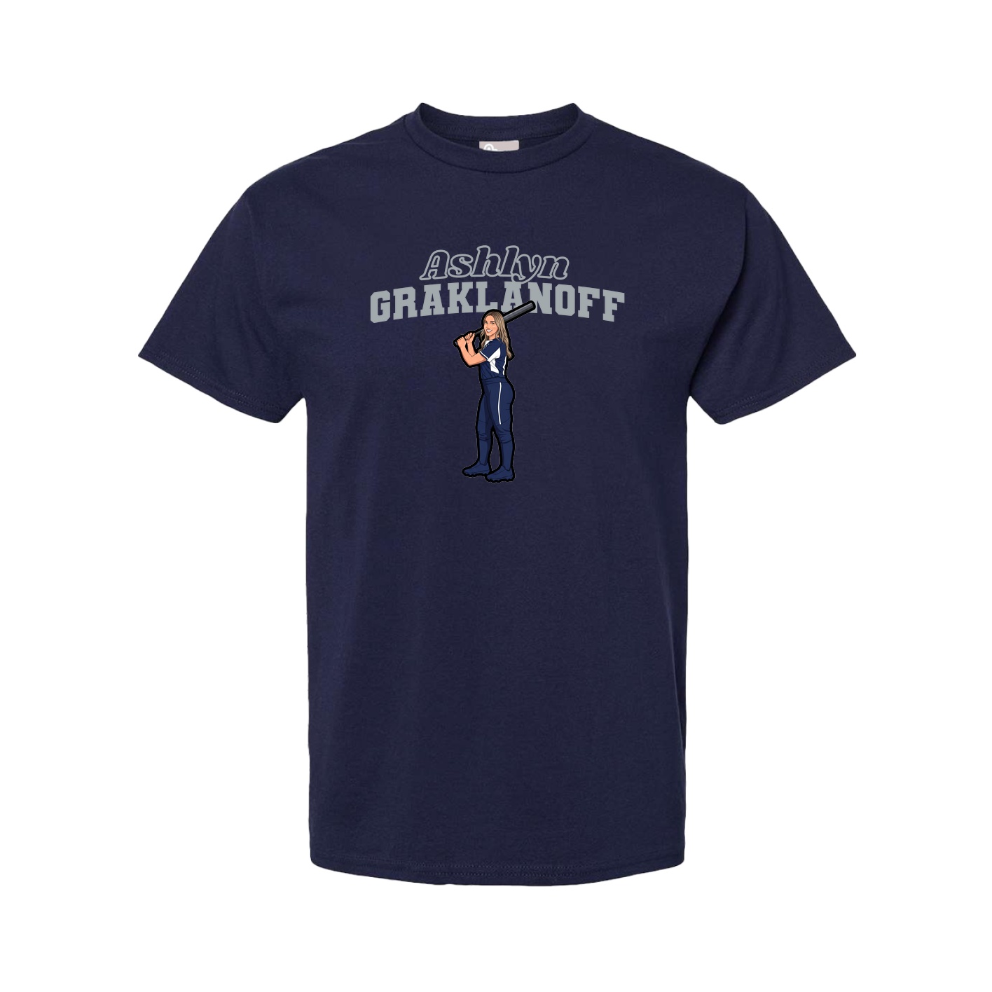 Youth Tee — Name Arch in Navy