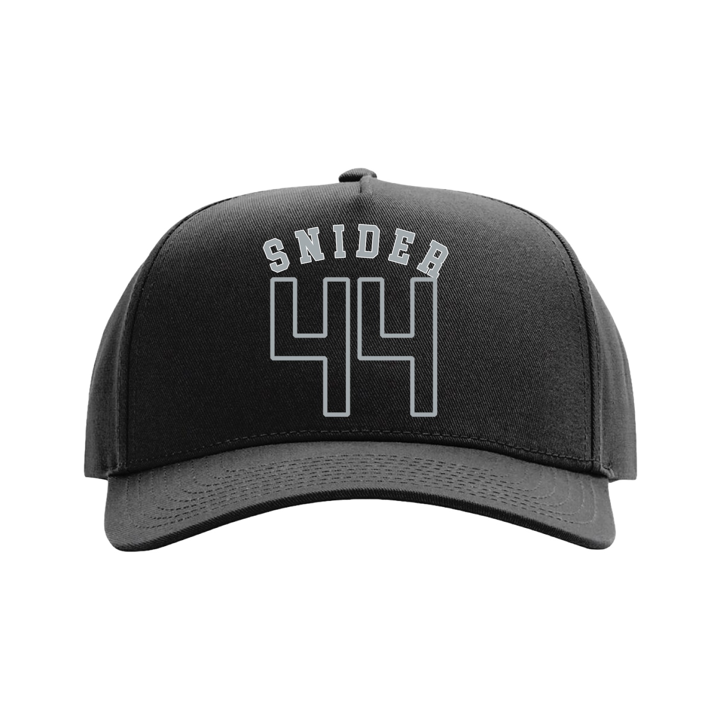 Full Fabric Five-Panel Champ Cap — Shirsey Arch in Black