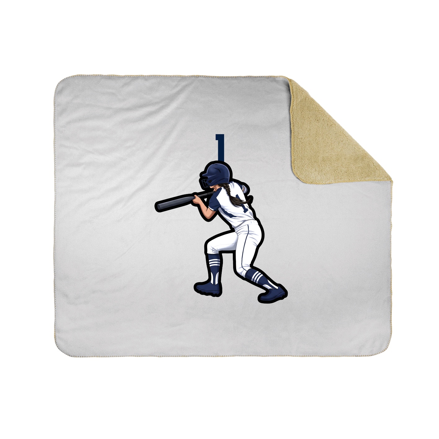 Throw Blanket — Number Top in White