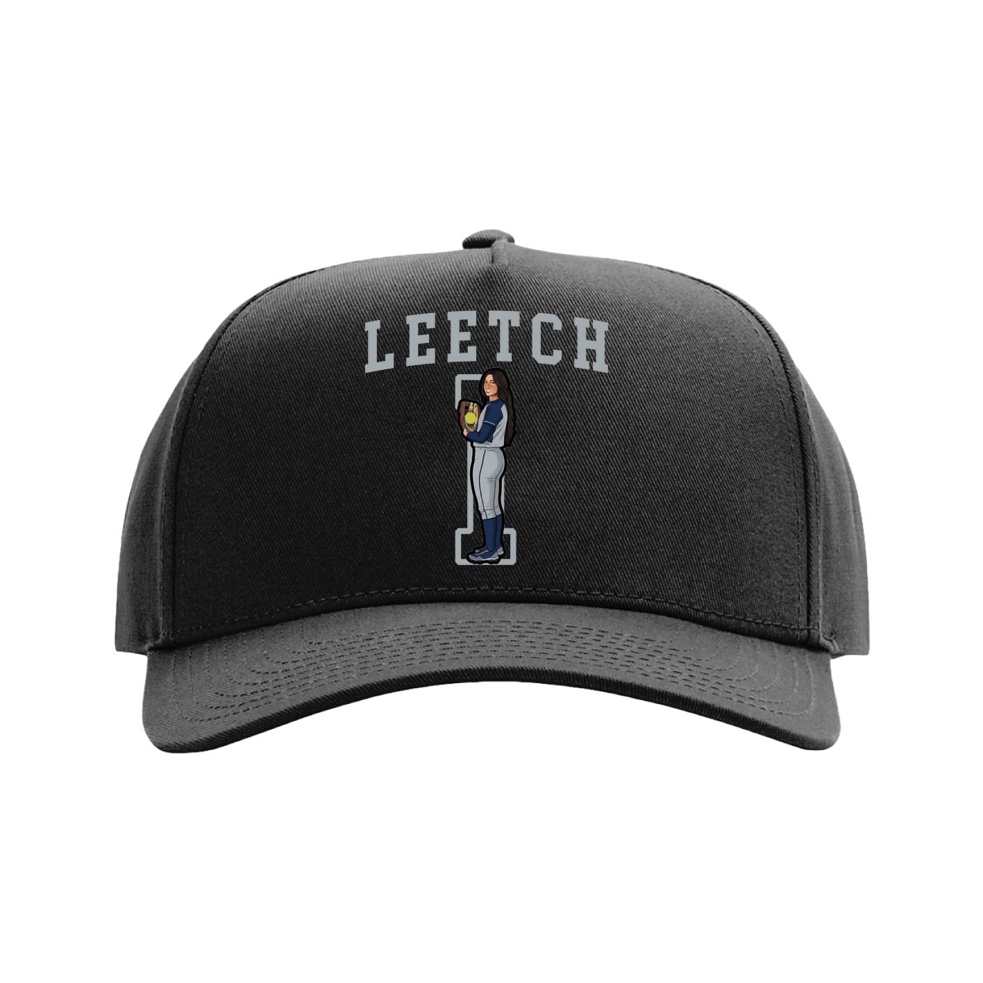 Full Fabric Five-Panel Champ Cap — Shirsey in Black
