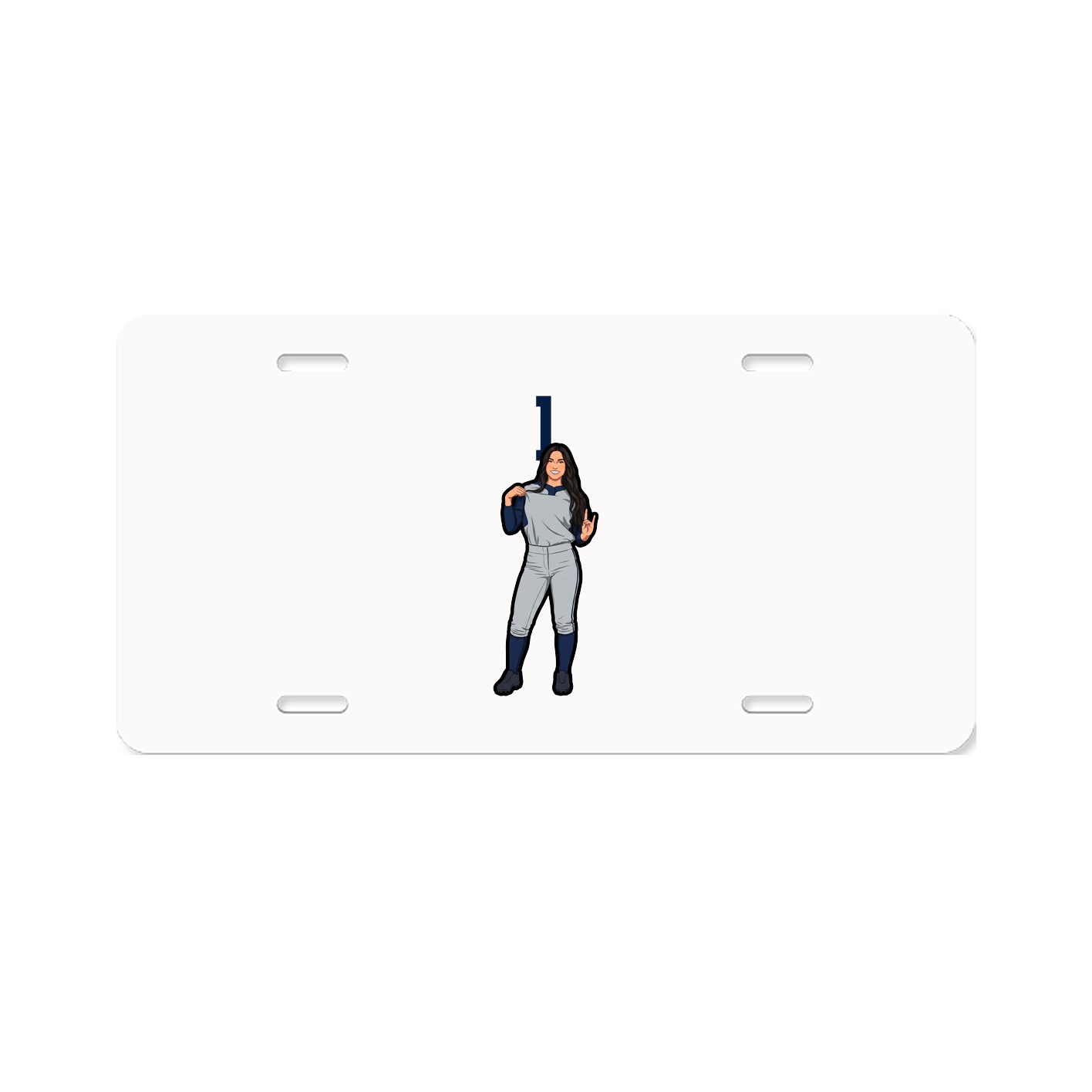 License Plate — Number Top in Classic