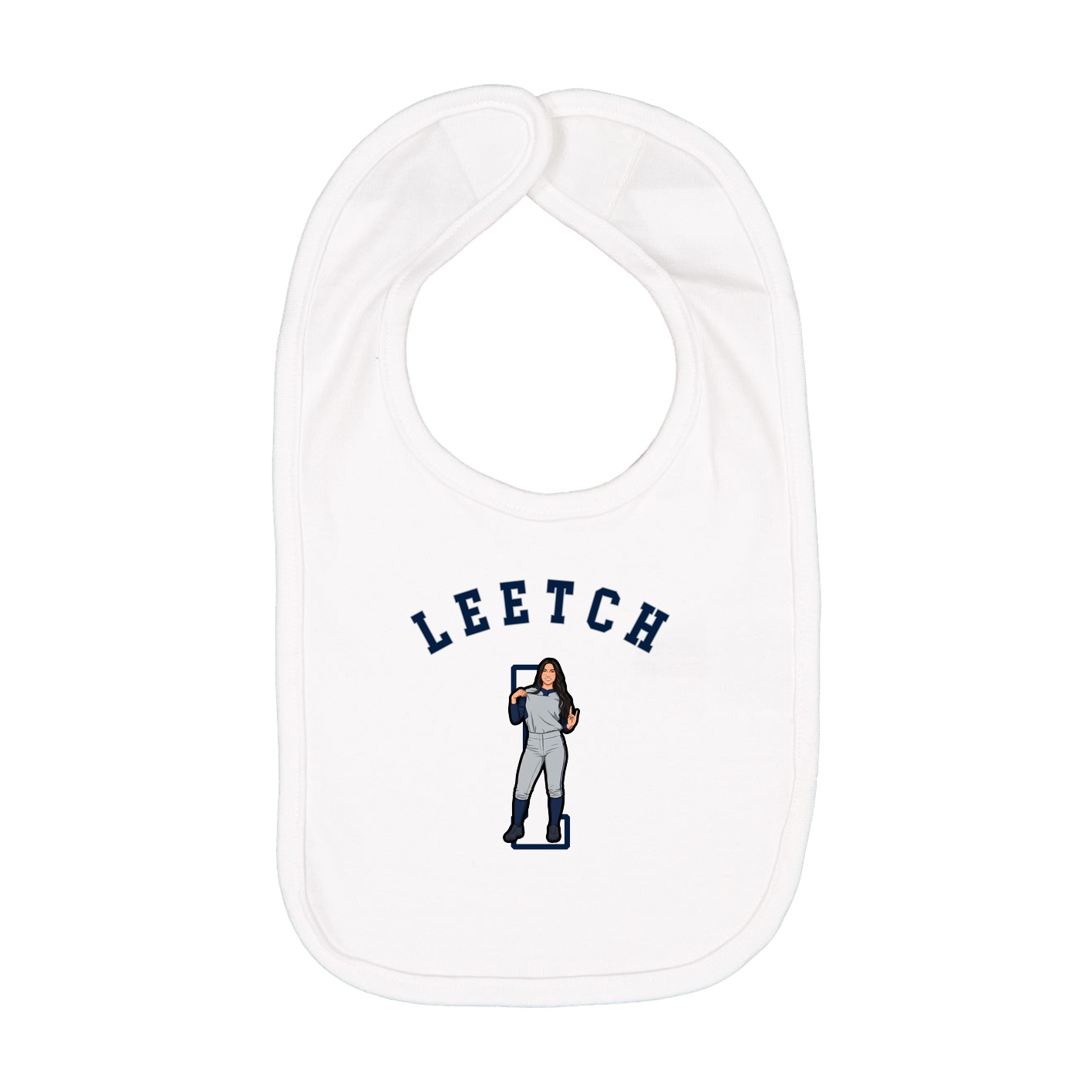 Infant Bib — Shirsey Arch in White