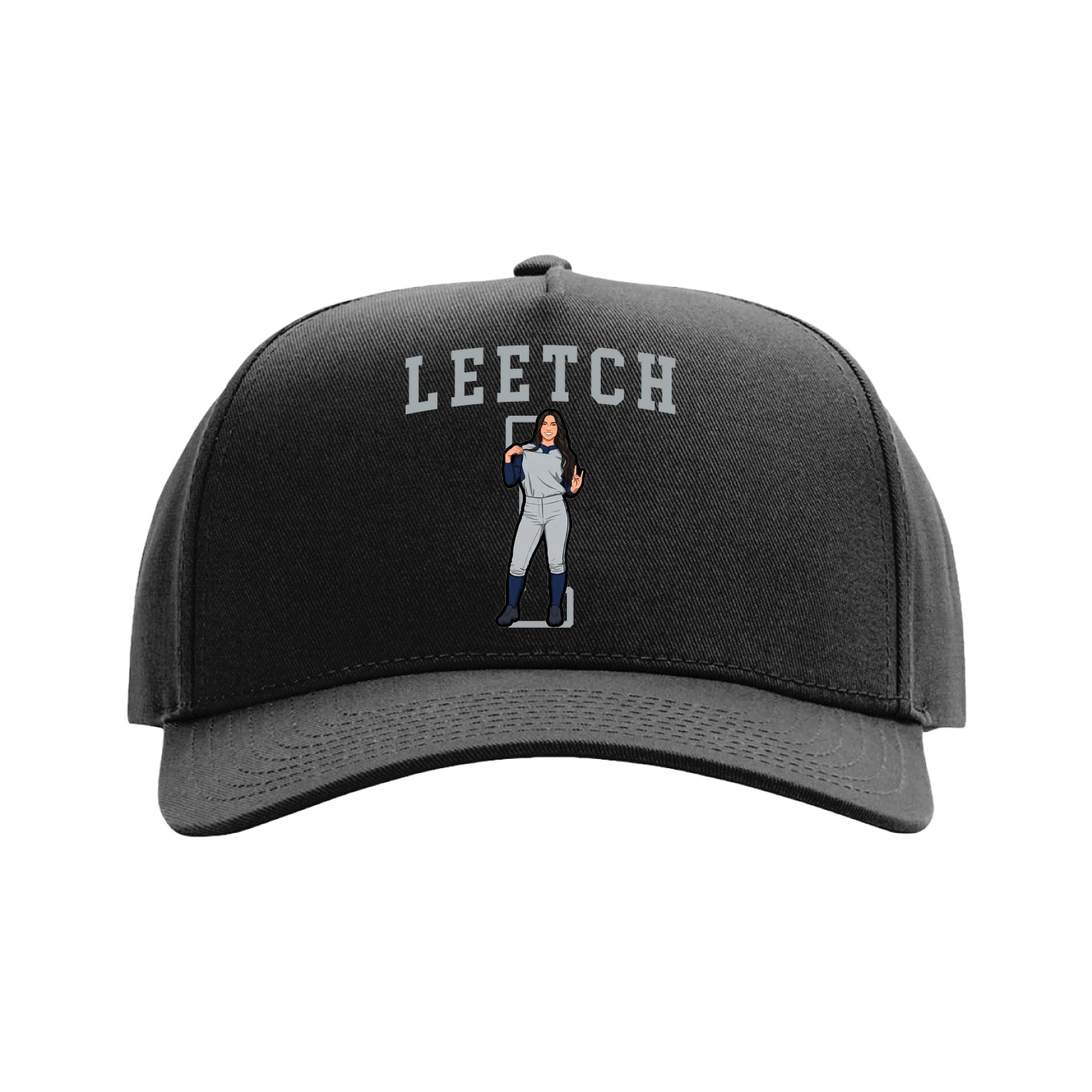 Full Fabric Five-Panel Champ Cap — Shirsey in Black