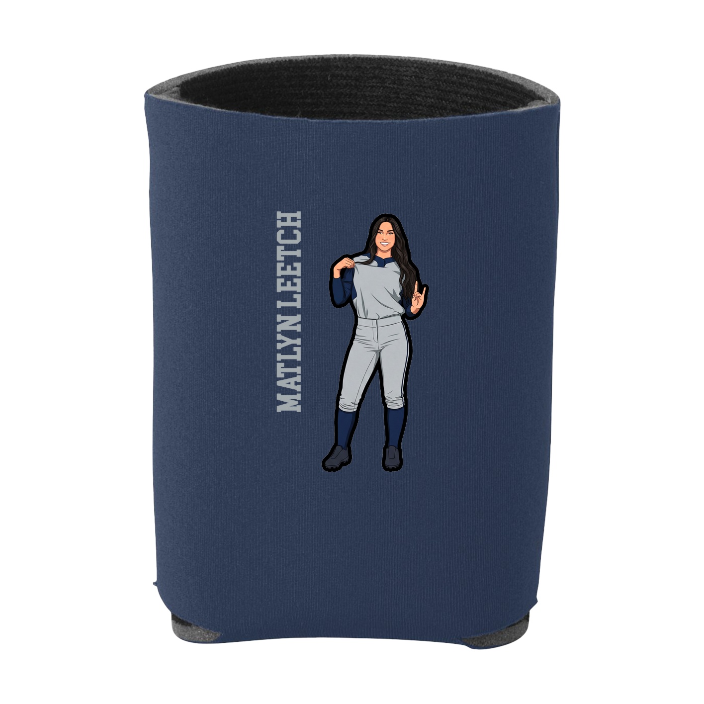 Can Holder — Name Vertical in Navy