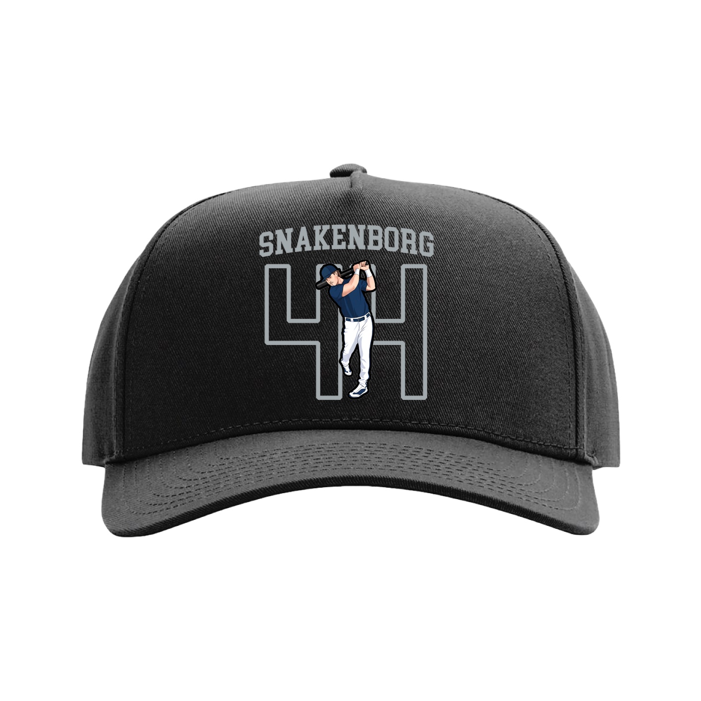 Full Fabric Five-Panel Champ Cap — Shirsey in Black