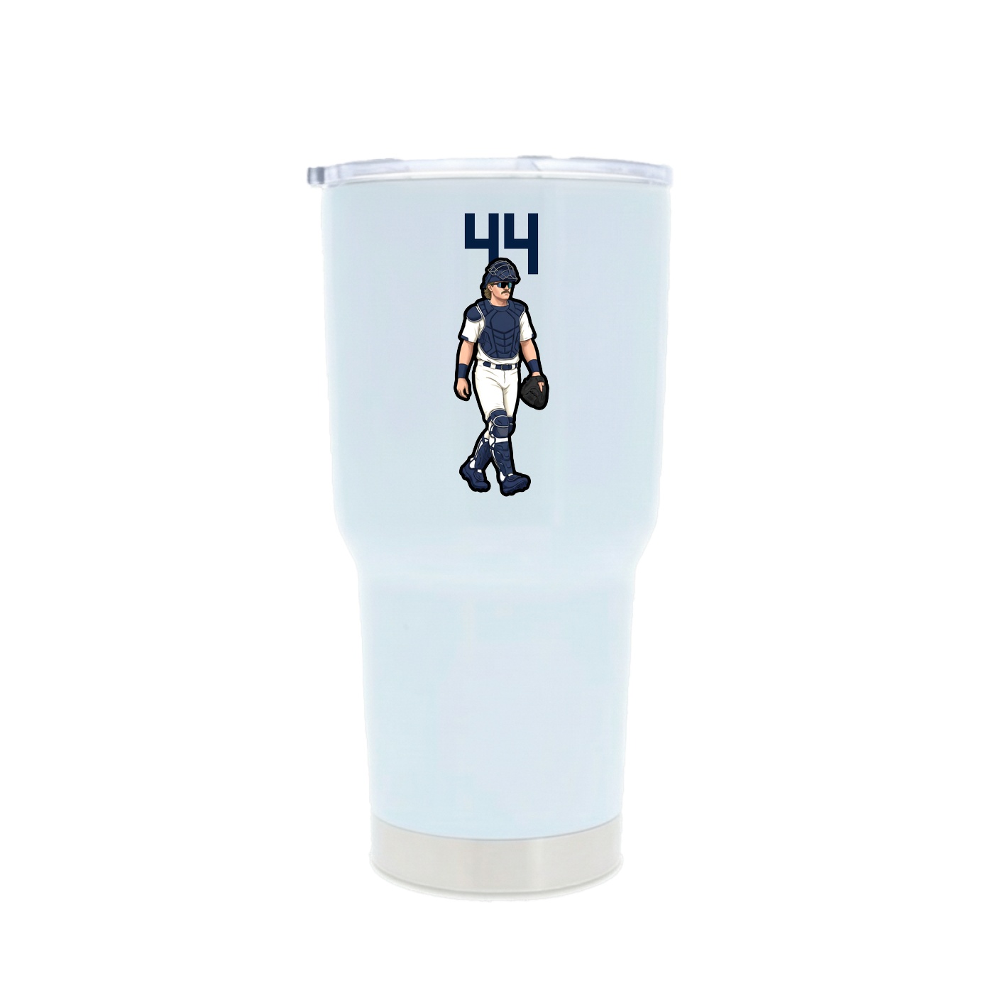30oz Stainless Steel Tumbler — Number Top in White