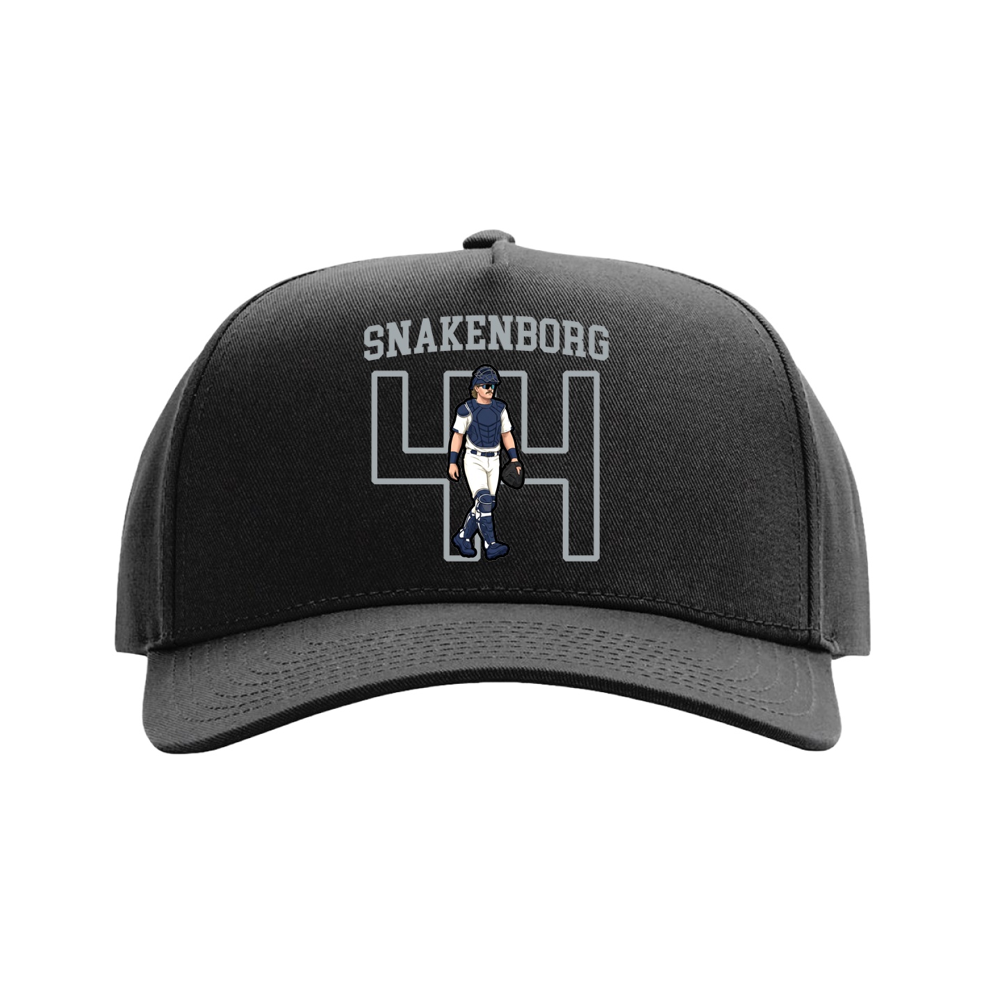 Full Fabric Five-Panel Champ Cap — Shirsey in Black