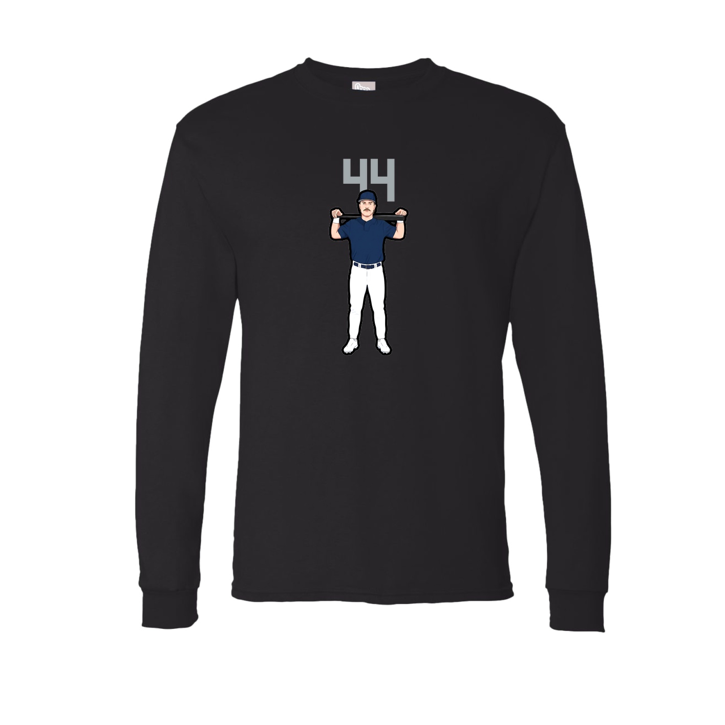 Long Sleeve Tee — Number Top in Black