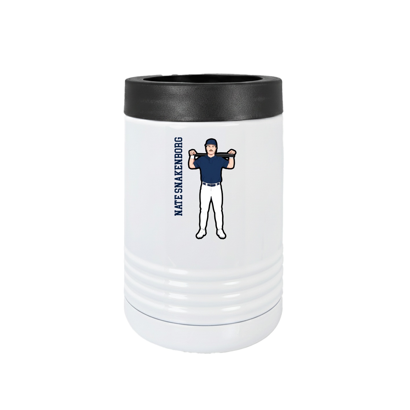 Beverage Holder — Name Vertical in White