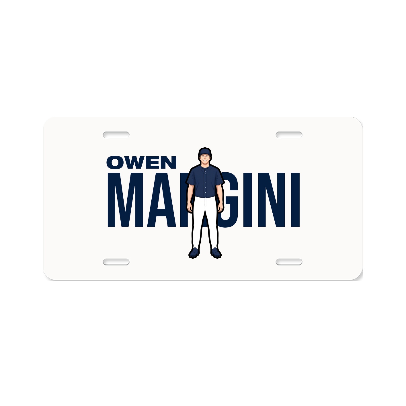 License Plate — Player Name in Classic