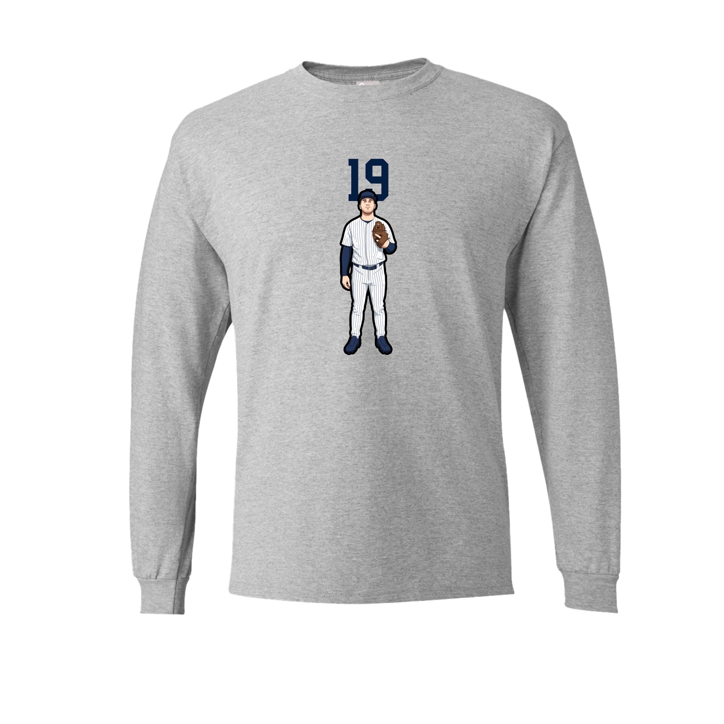 Long Sleeve Tee — Number Top in Grey
