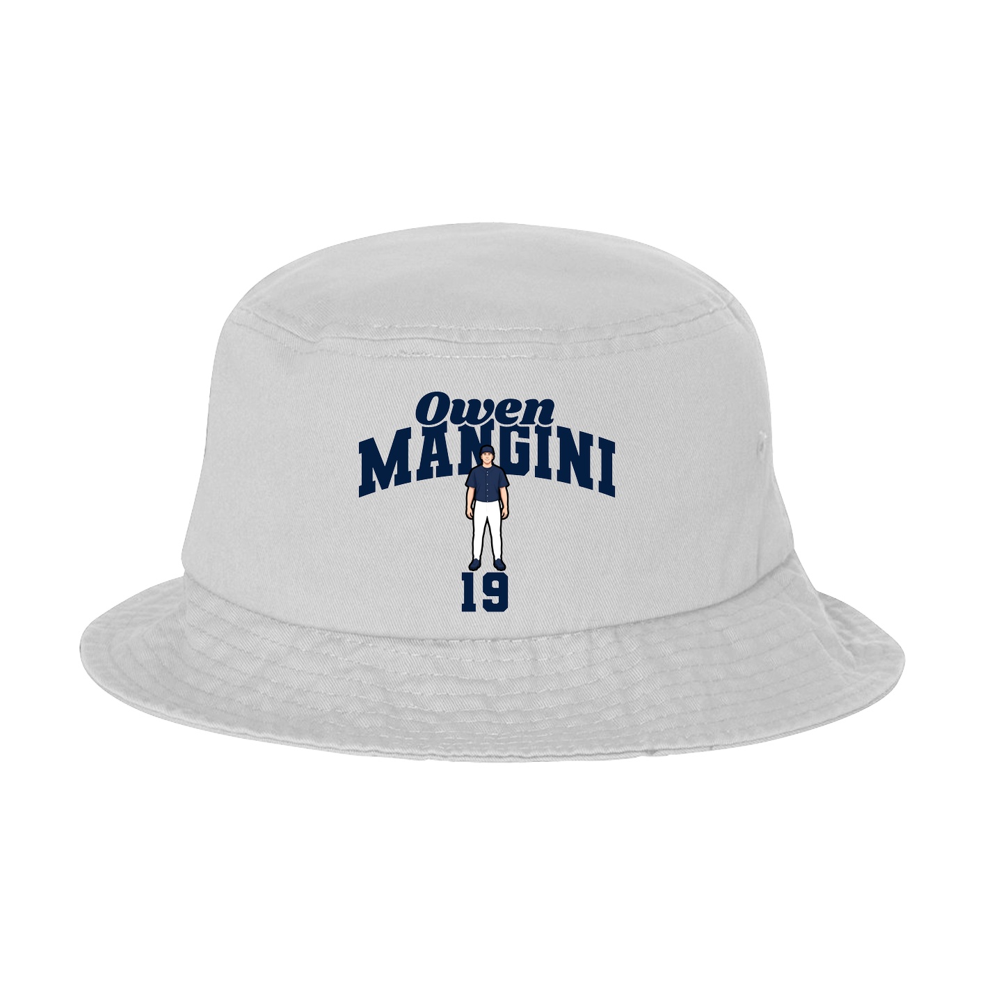 Bucket Cap — Signature Arch in White