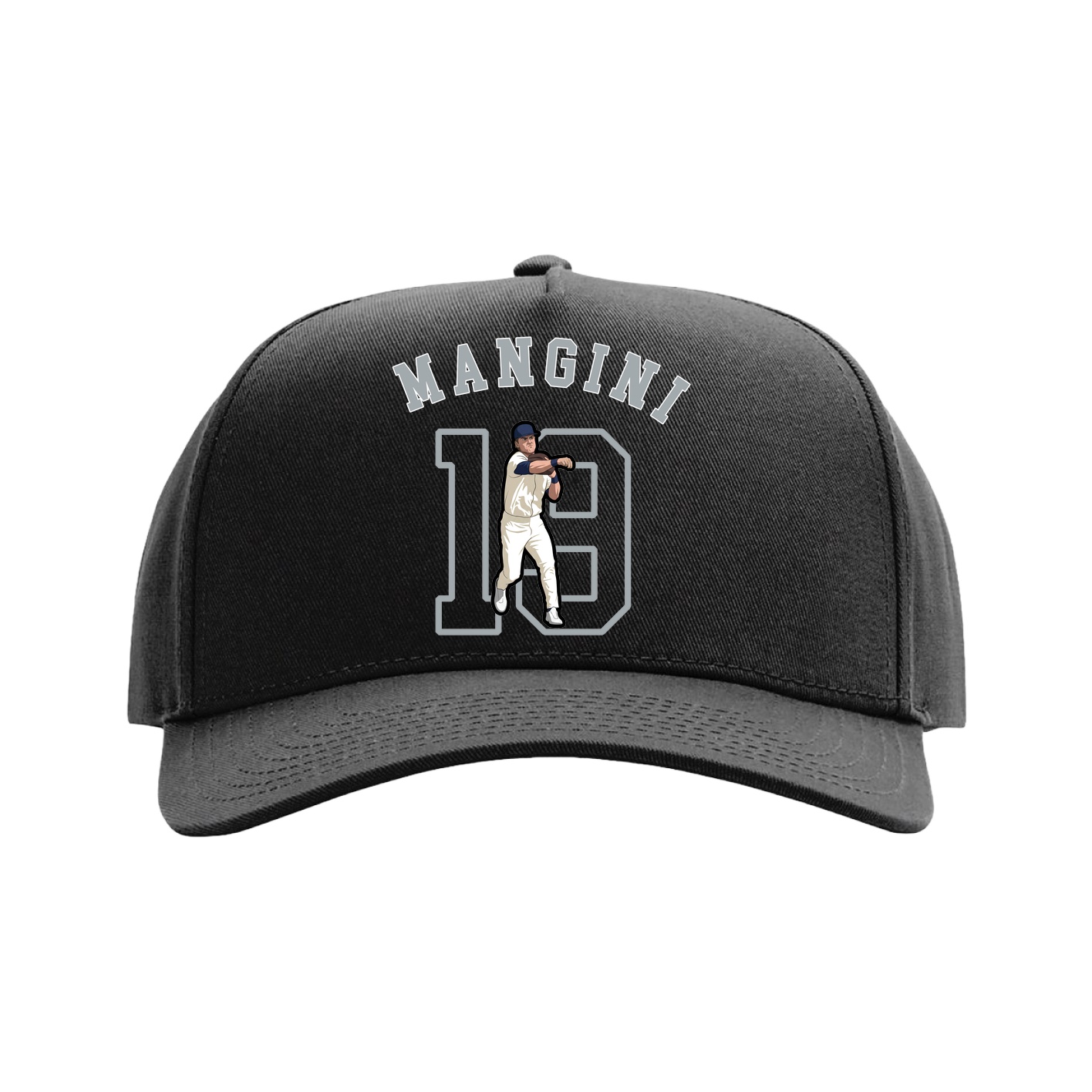 Full Fabric Five-Panel Champ Cap — Shirsey Arch in Black