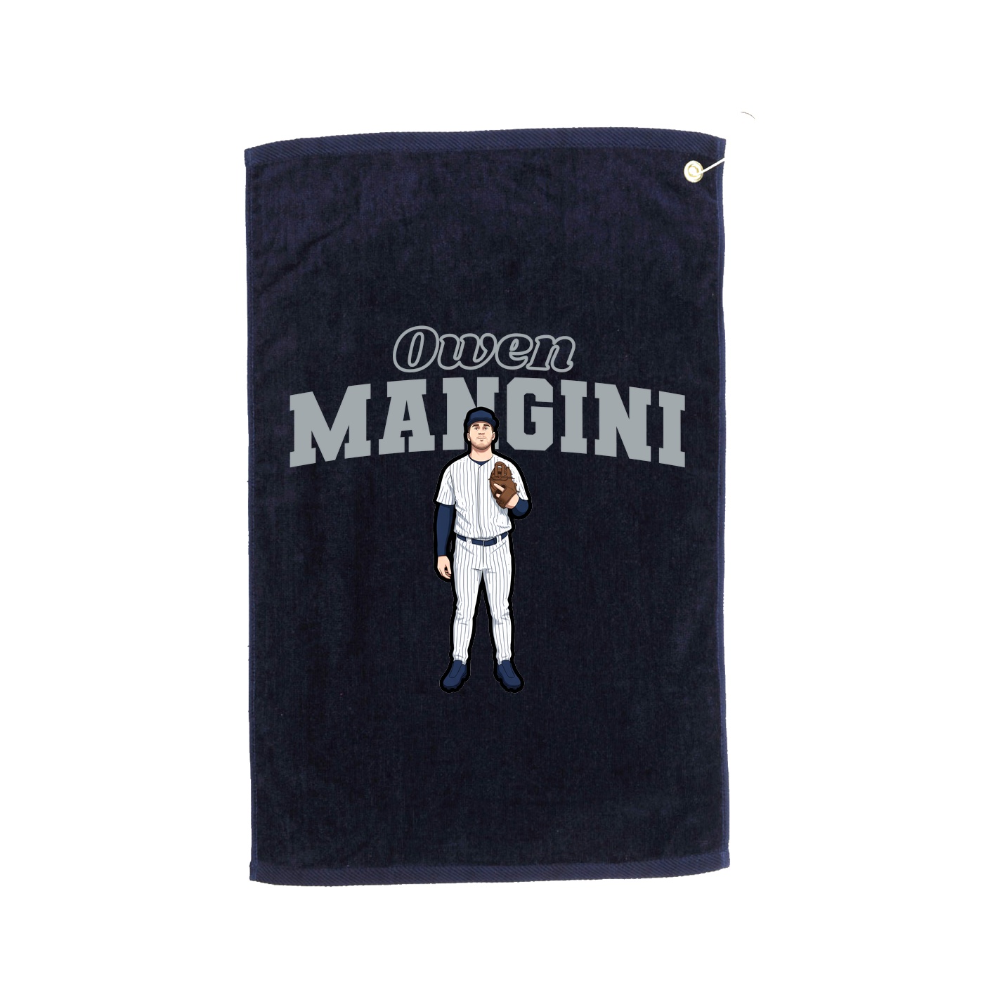 Golf Towel — Name Arch in Navy