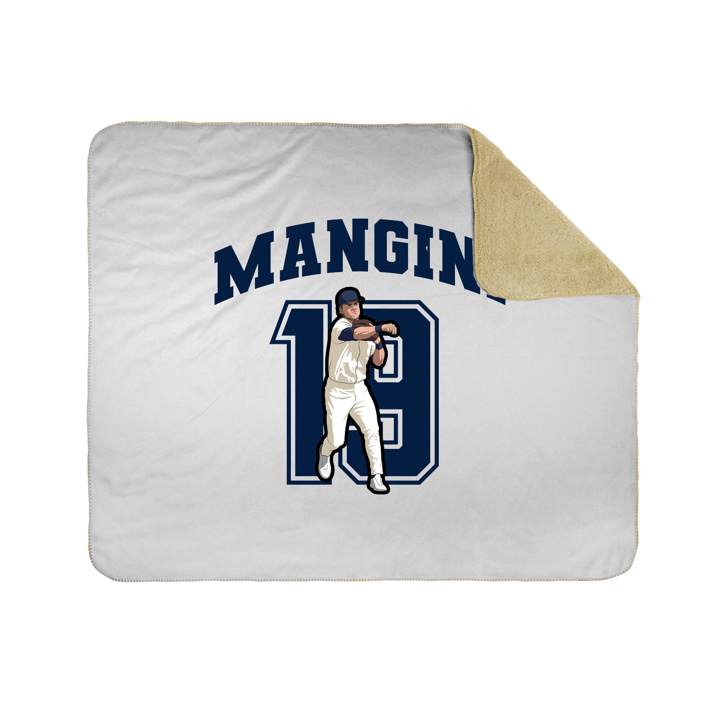 Throw Blanket — Number in White