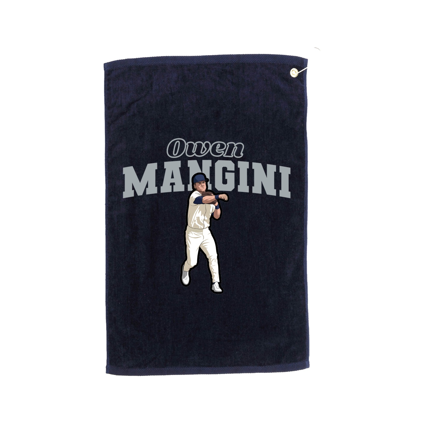 Golf Towel — Name Arch in Navy