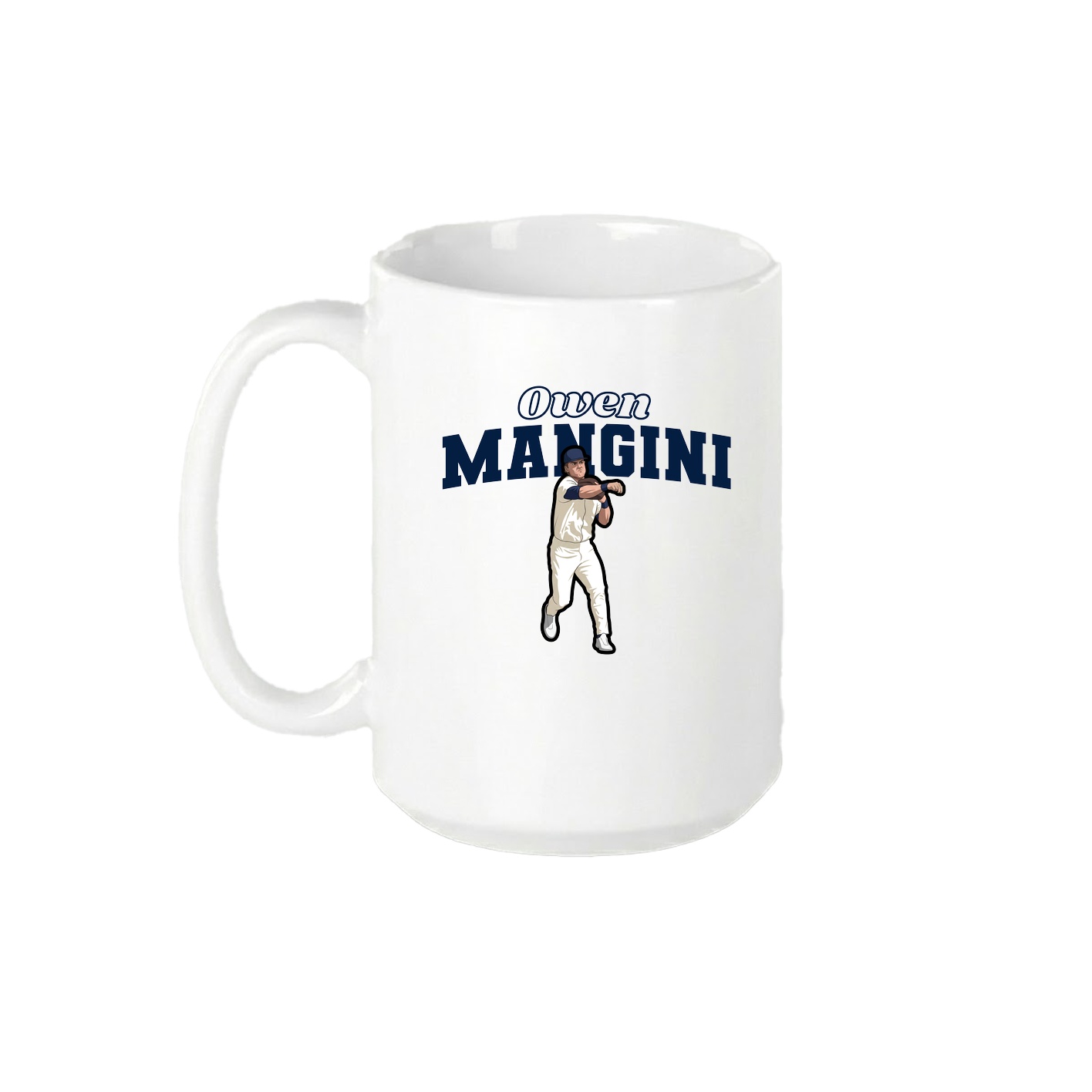 15oz Coffee Mug — Name Arch in White