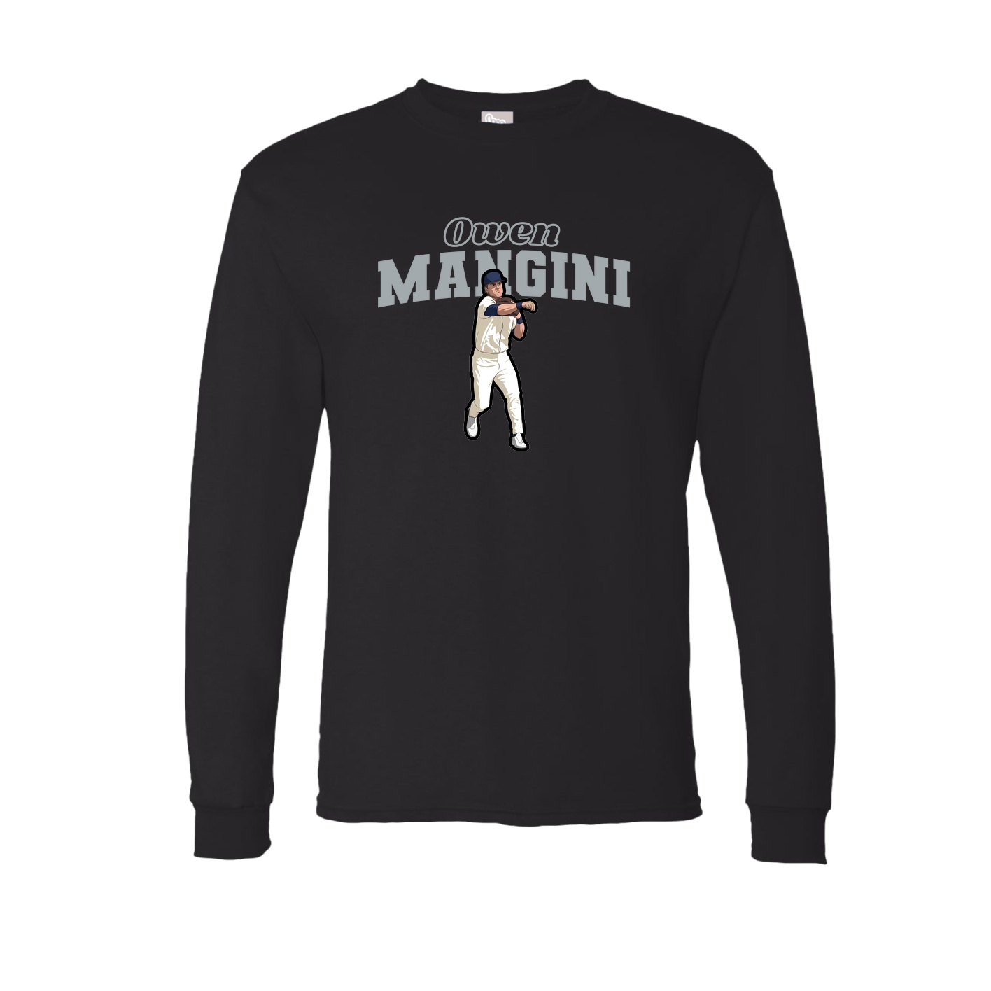 Long Sleeve Tee — Name Arch in Black