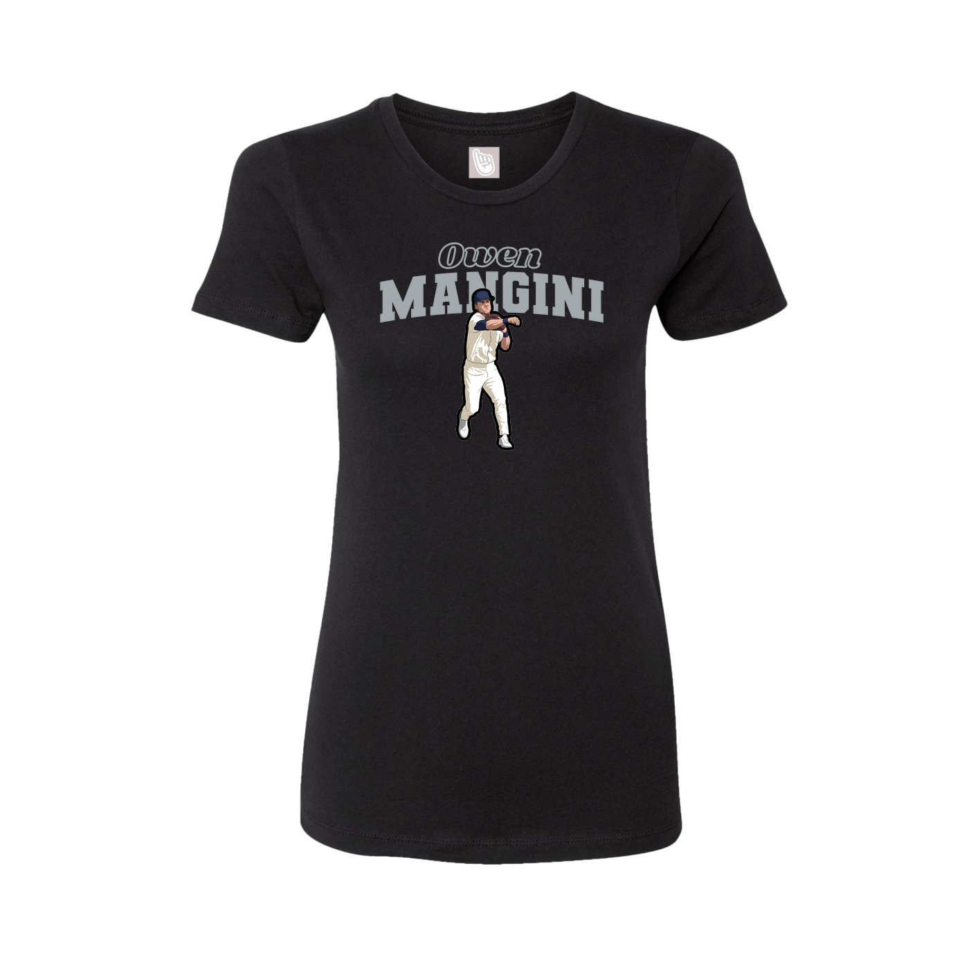 Fitted Women's Tee — Name Arch in Black