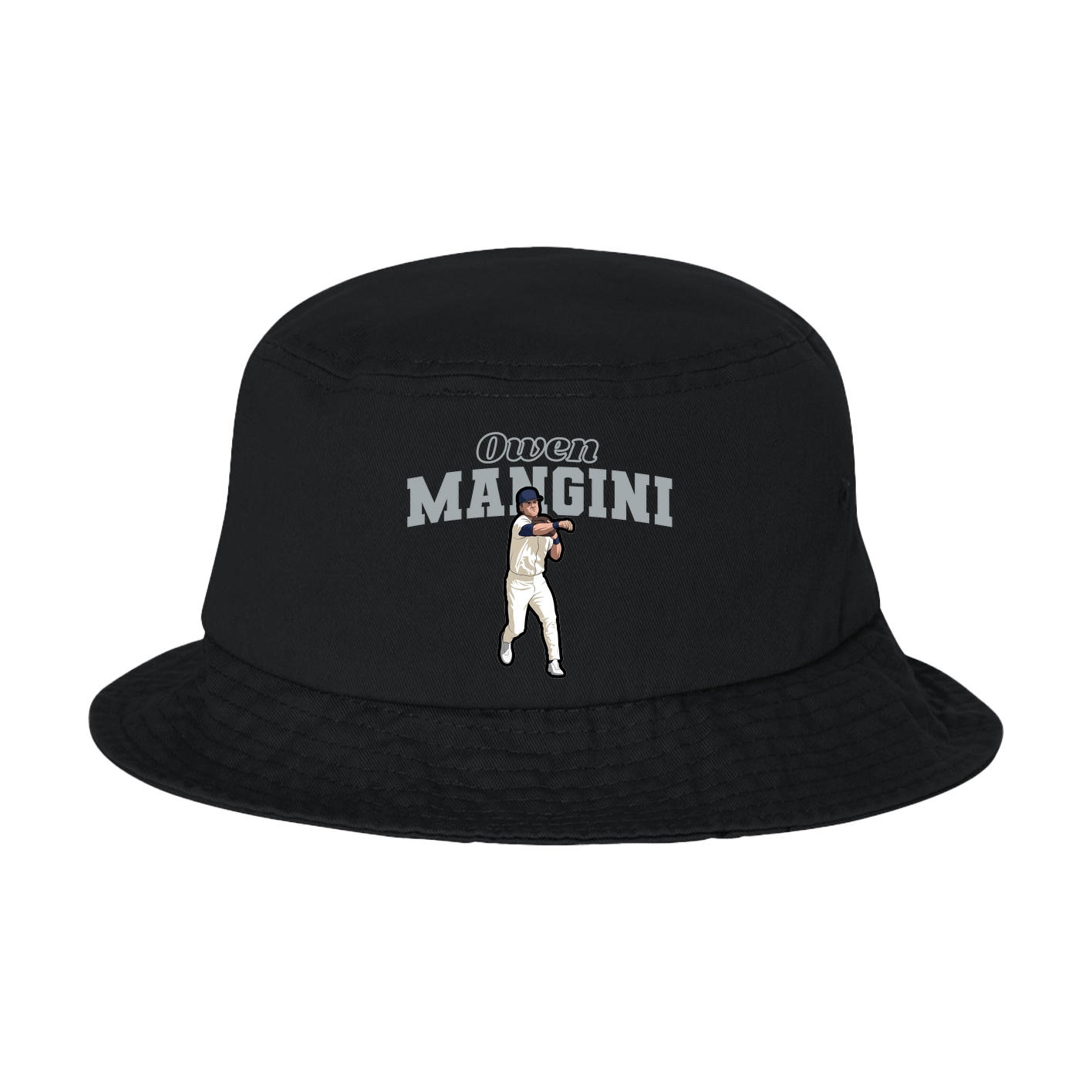 Bucket Cap — Name Arch in Black