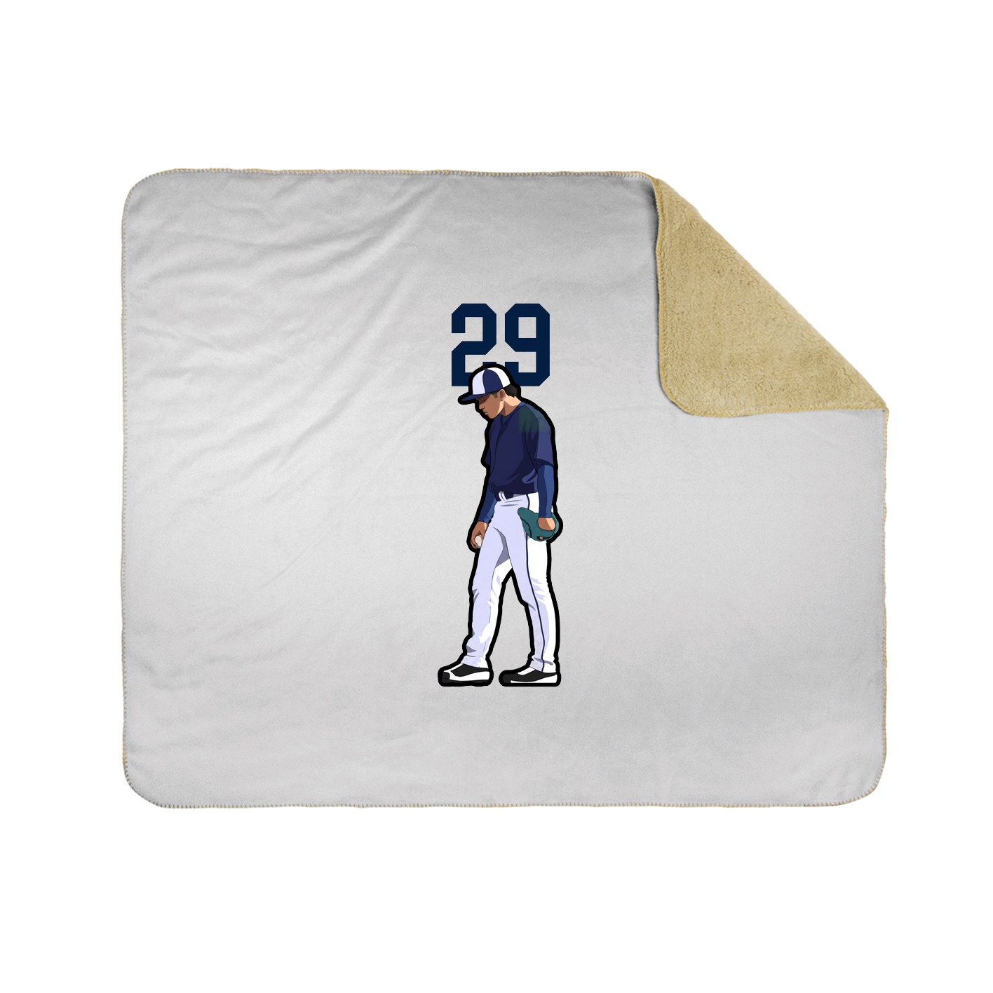 Throw Blanket — Number Top in White