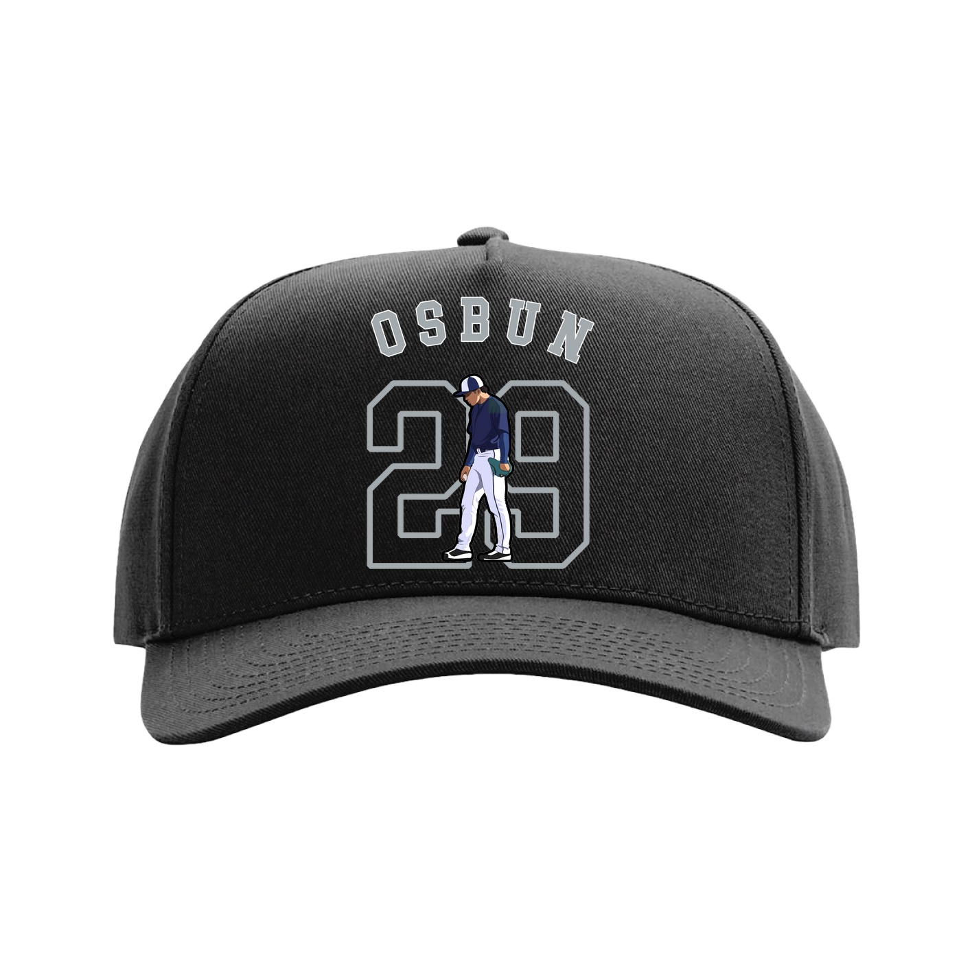 Full Fabric Five-Panel Champ Cap — Shirsey Arch in Black