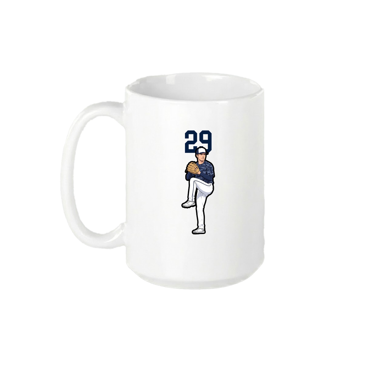 15oz Coffee Mug — Number Top in White