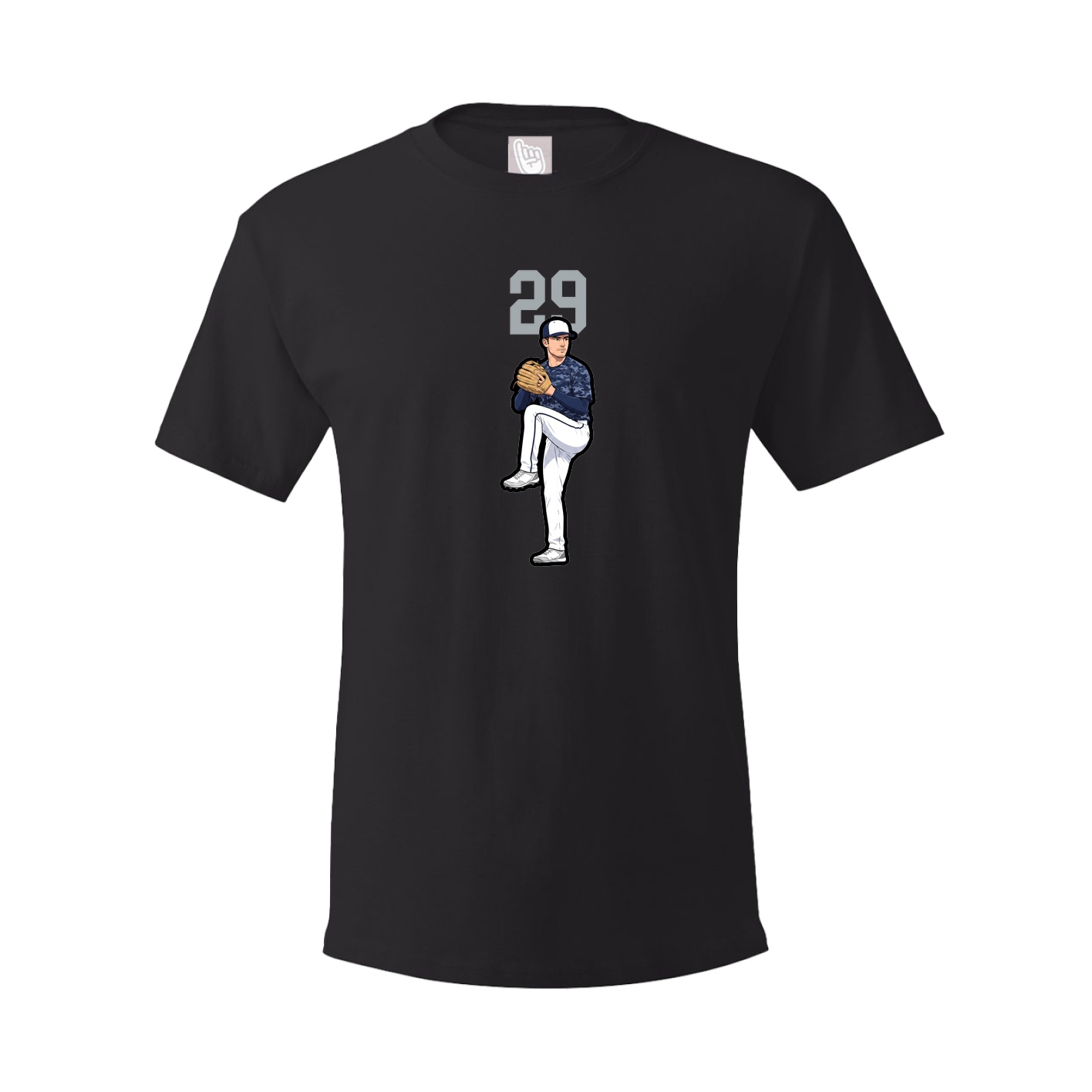 Youth Tee — Number Top in Black