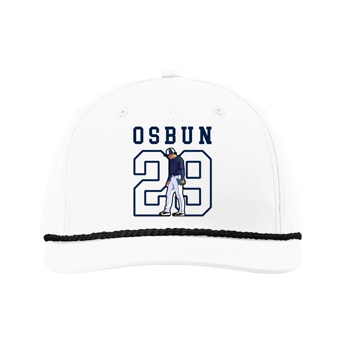 Five-Panel Classic Rope Cap — Shirsey in White