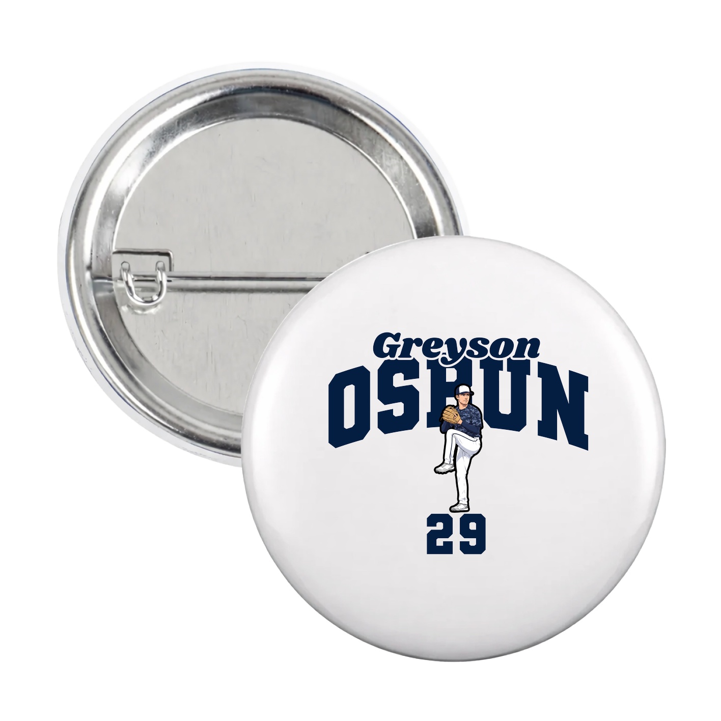 Game Day Button — Signature Arch in White