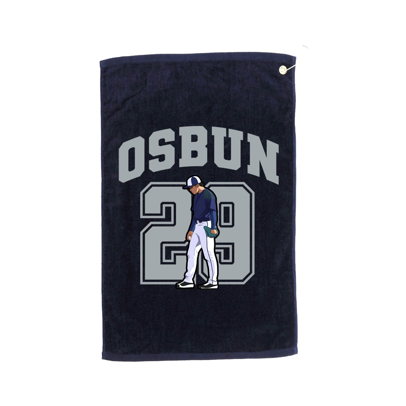 Golf Towel — Number in Navy