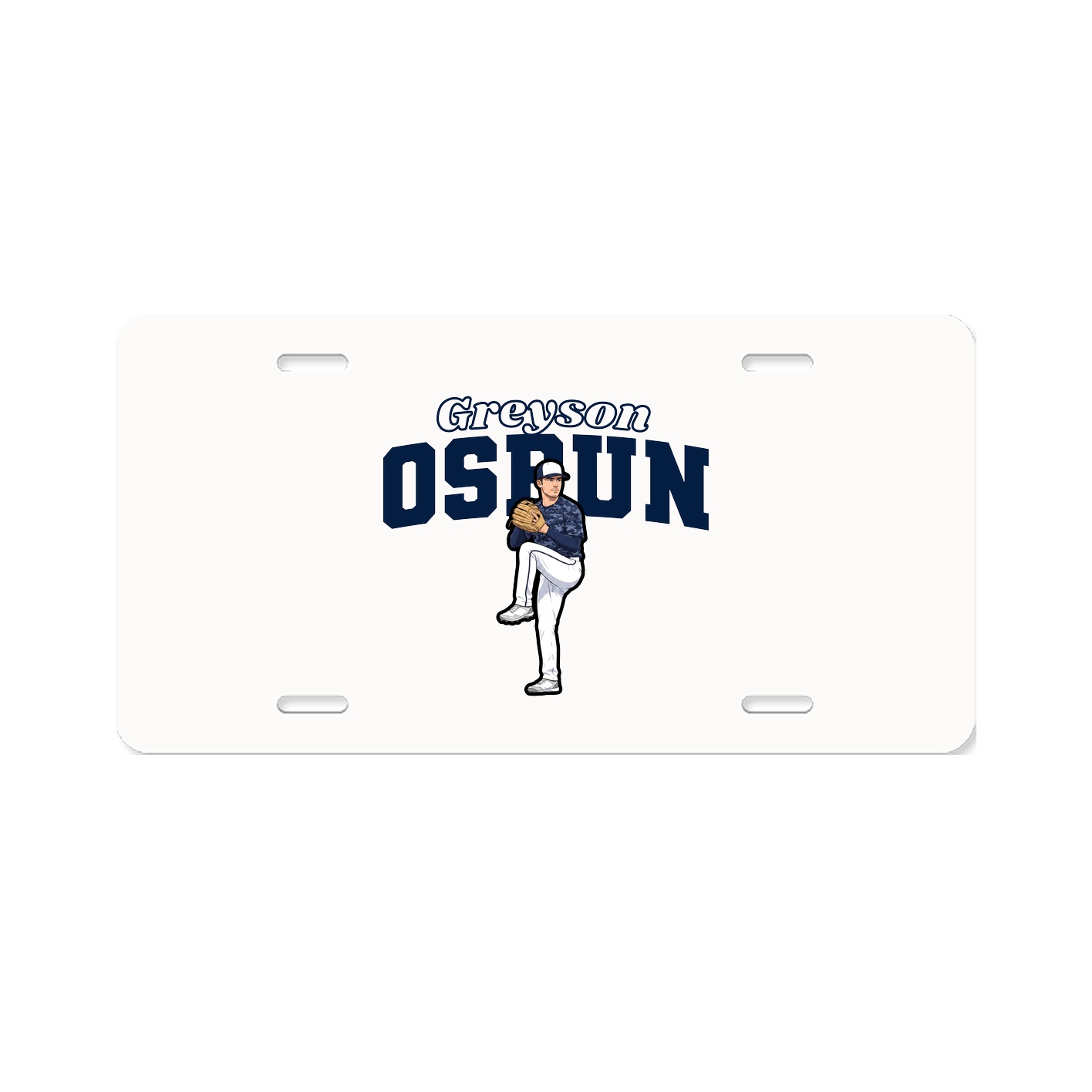 License Plate — Name Arch in Classic