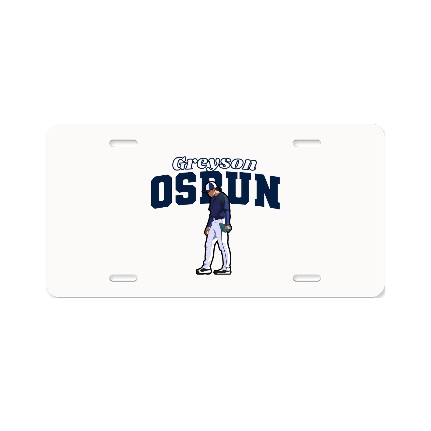 License Plate — Name Arch in Classic