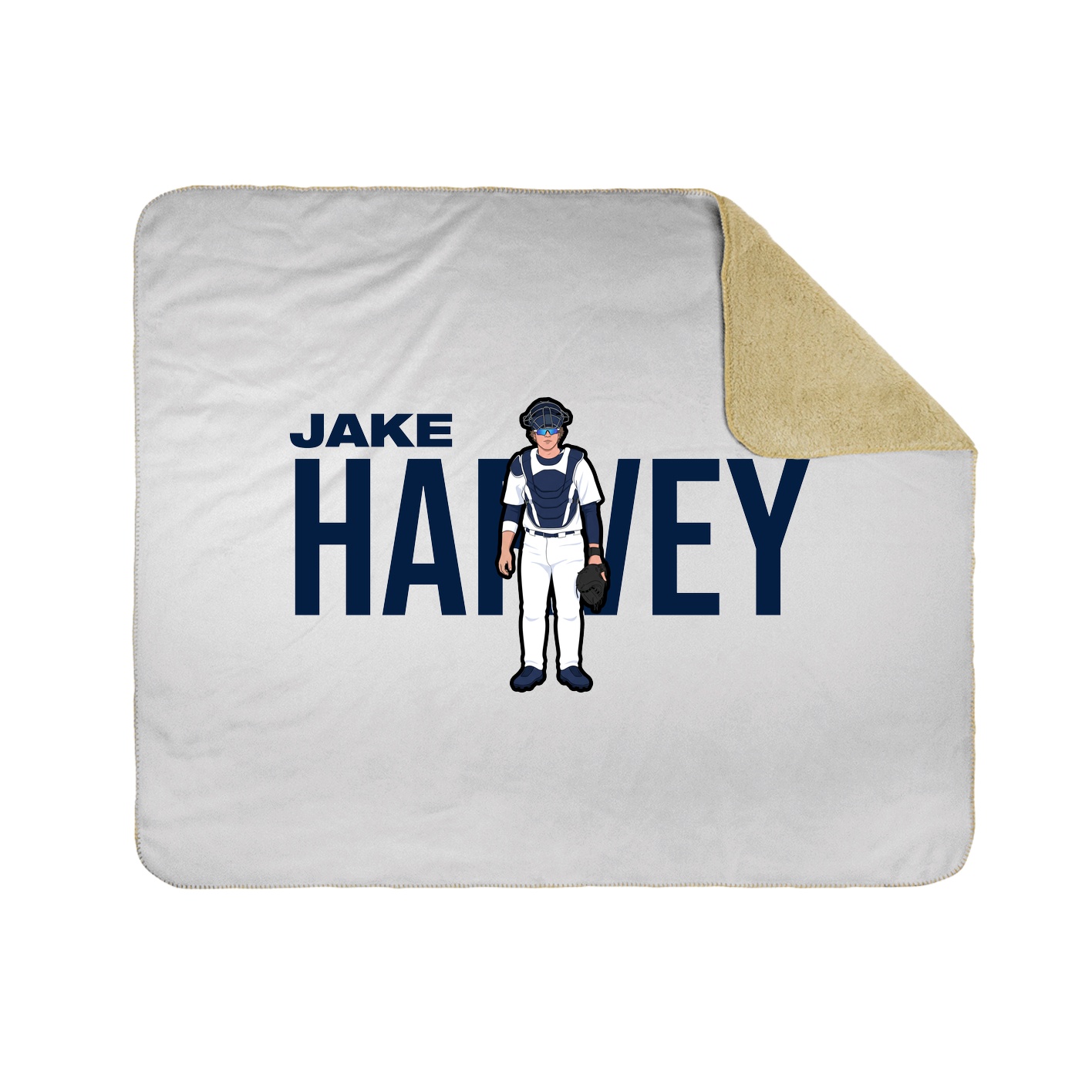 Throw Blanket — Player Name in White
