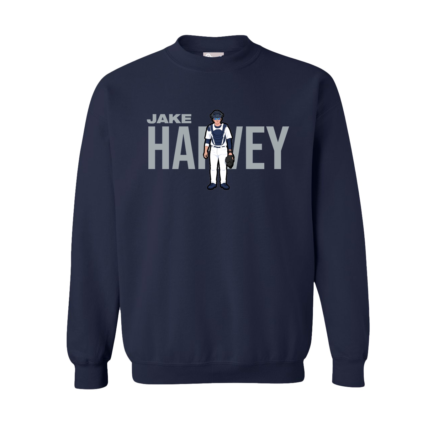 Fleece Crew — Player Name in Navy