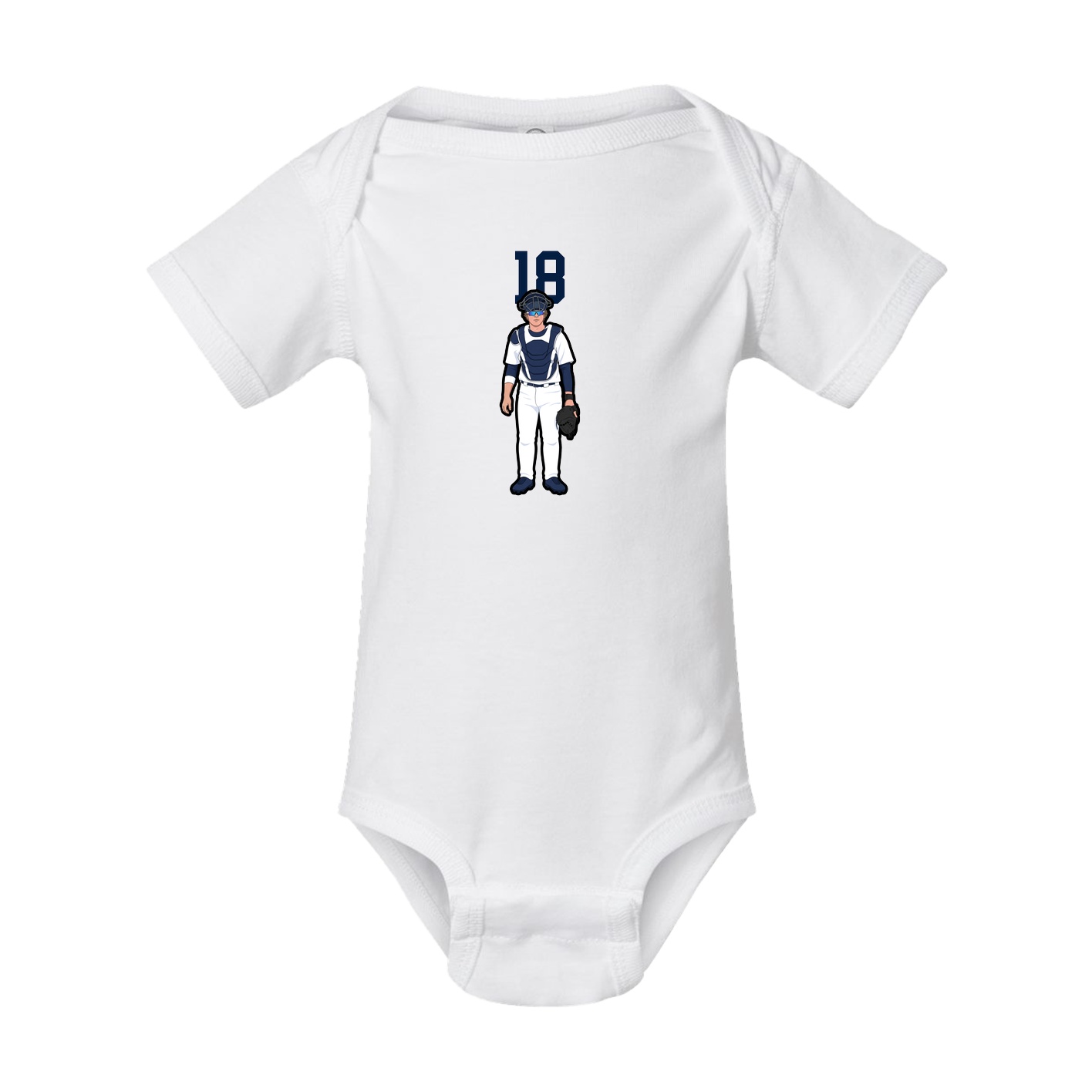 Baby Onesie — Number Top in White