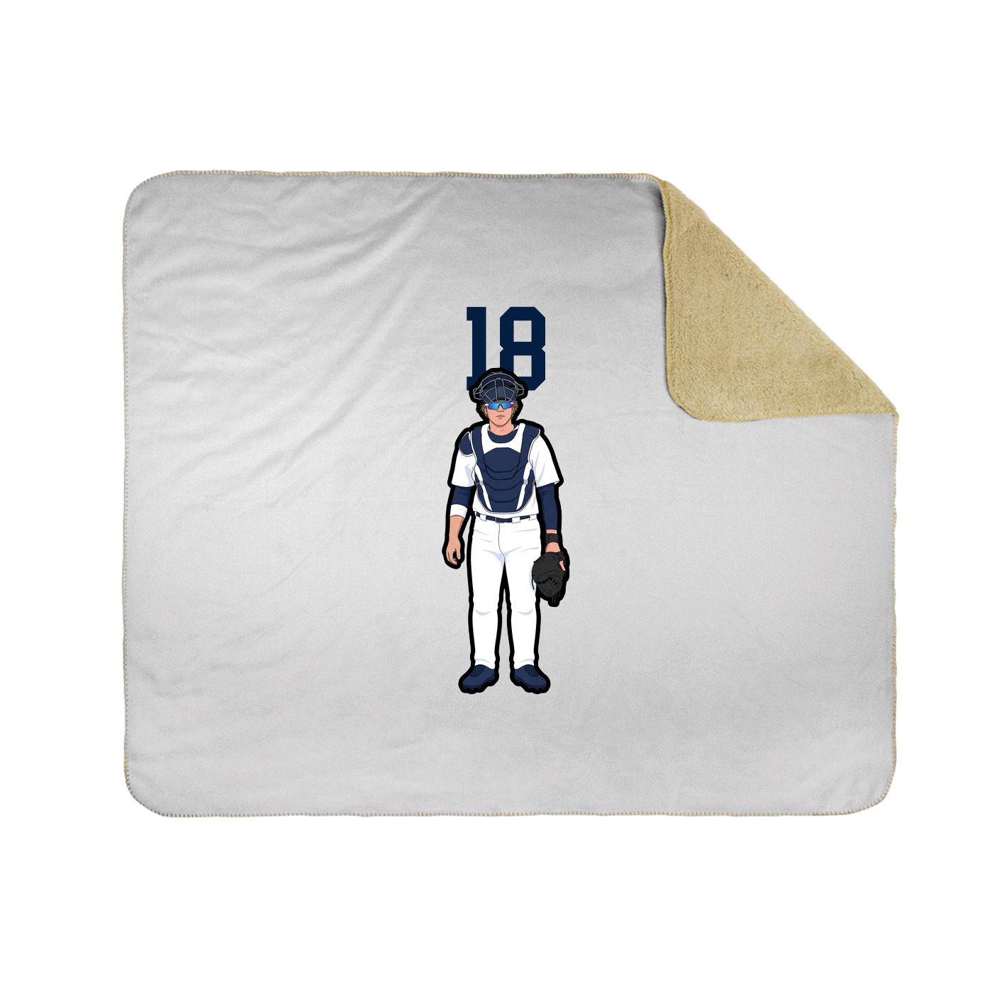 Throw Blanket — Number Top in White