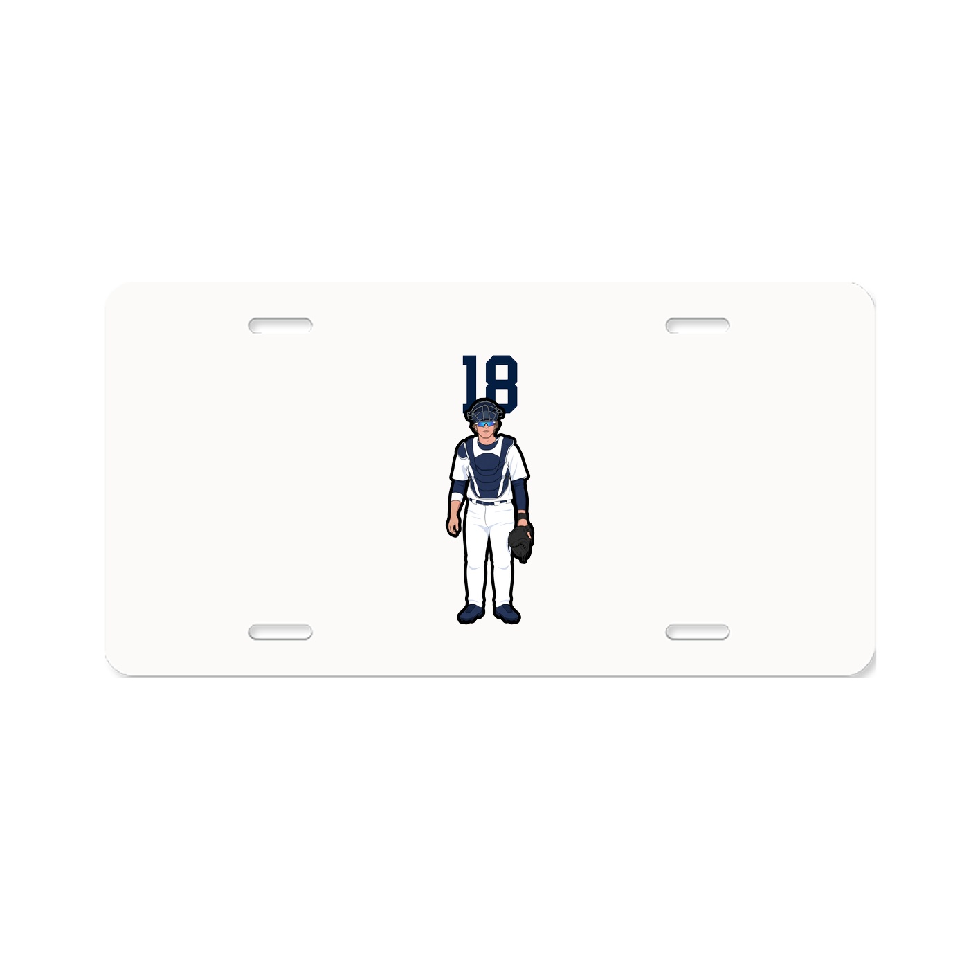 License Plate — Number Top in Classic