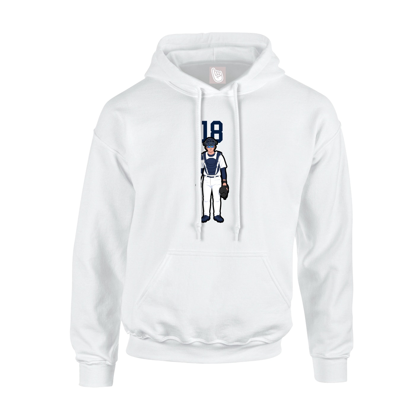 Hoodie — Number Top in White