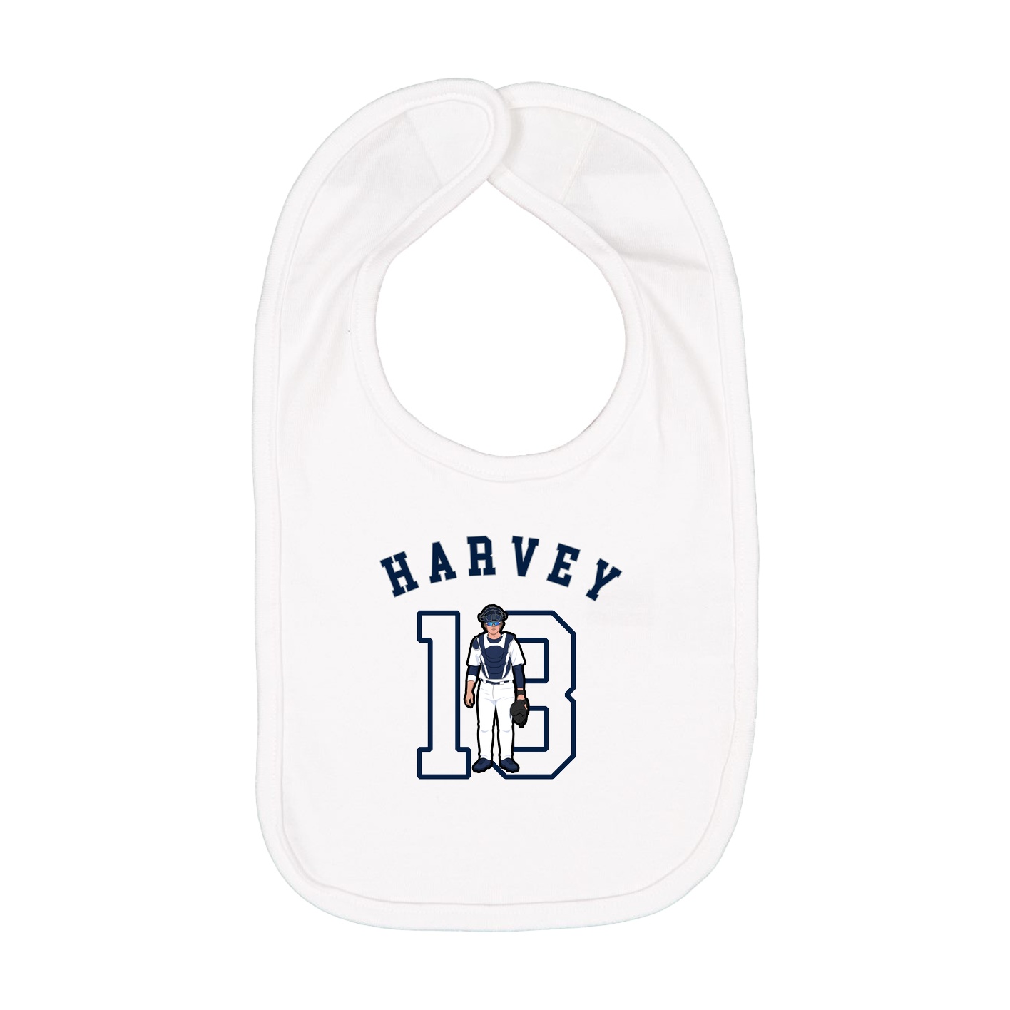 Infant Bib — Shirsey Arch in White