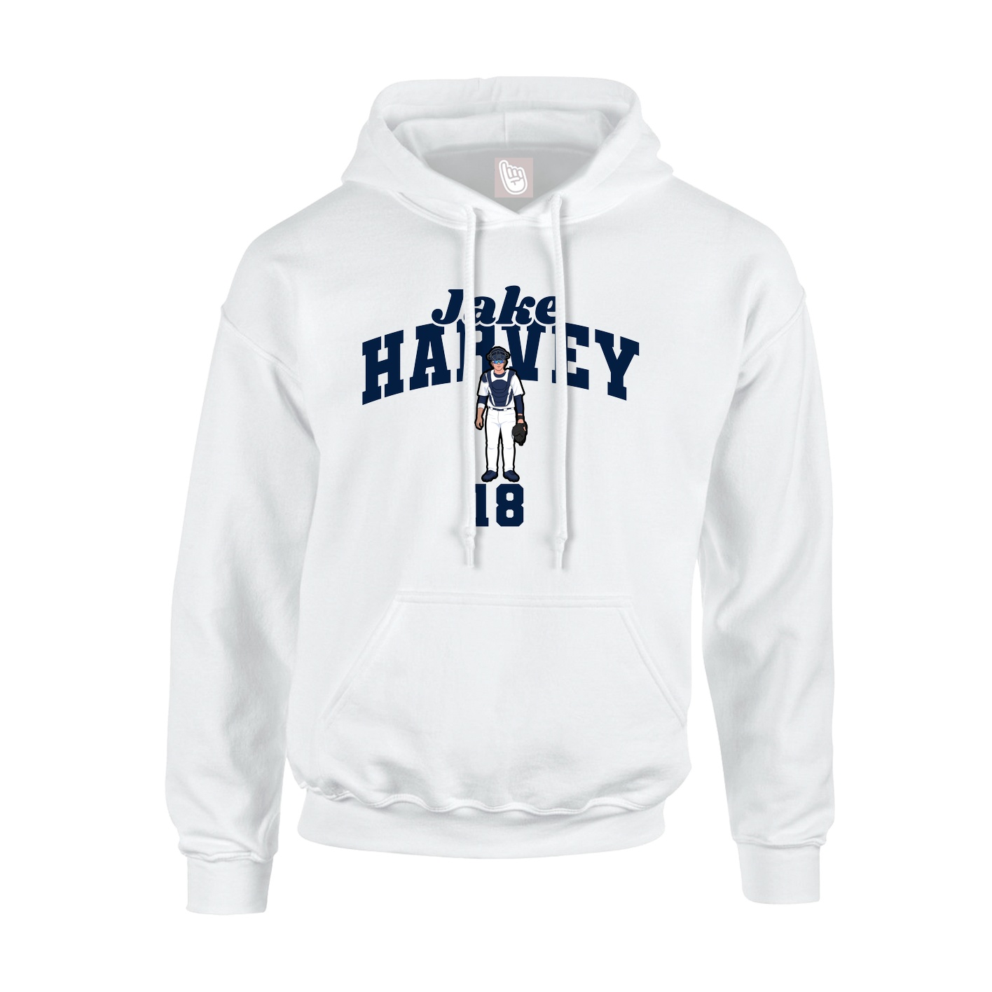 Hoodie — Signature Arch in White
