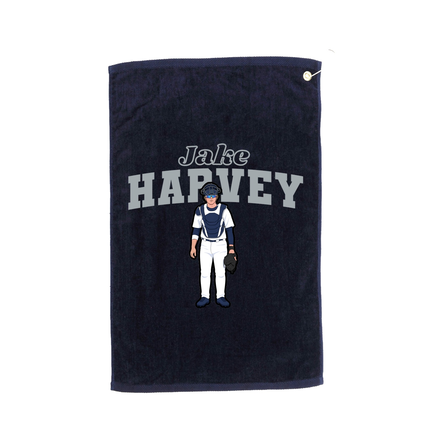 Golf Towel — Name Arch in Navy