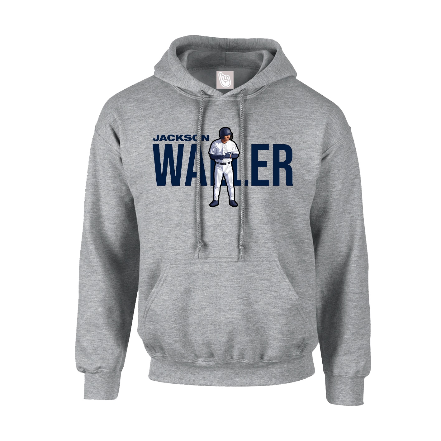Hoodie — Player Name in Grey